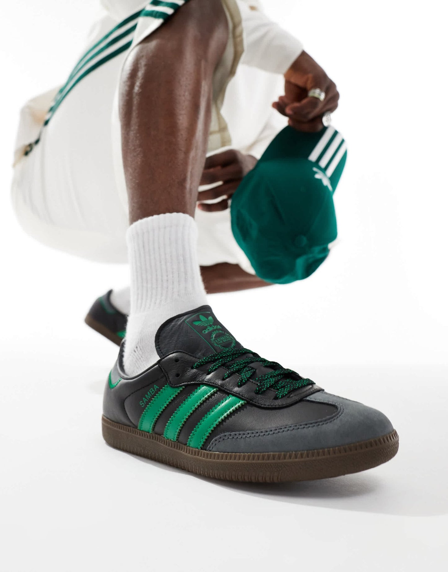 adidas Originals Samba OG in black and green - ASOS Sample Sale EU Store