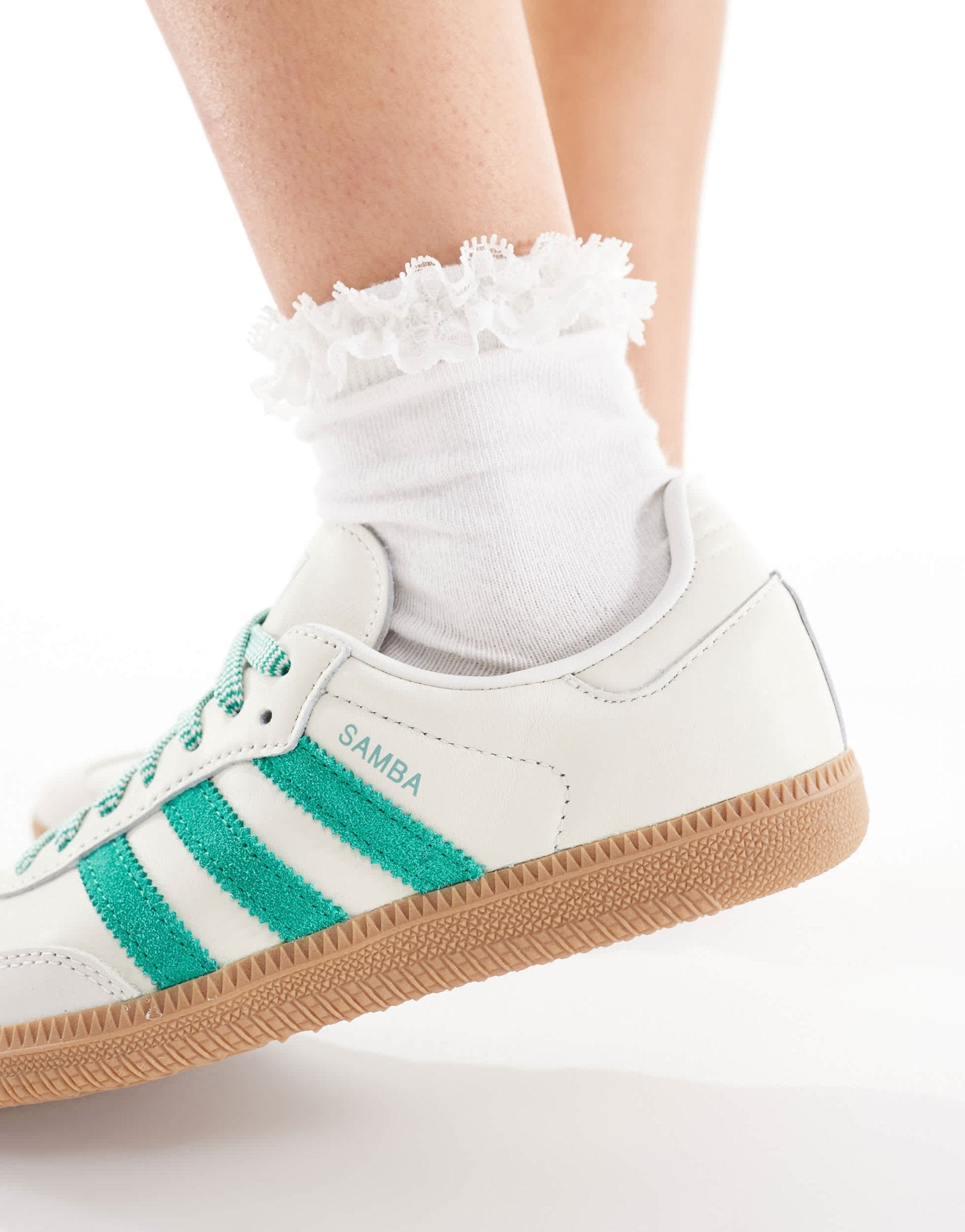 adidas Originals Samba trainers in off white and green - ASOS Sample Sale EU Store