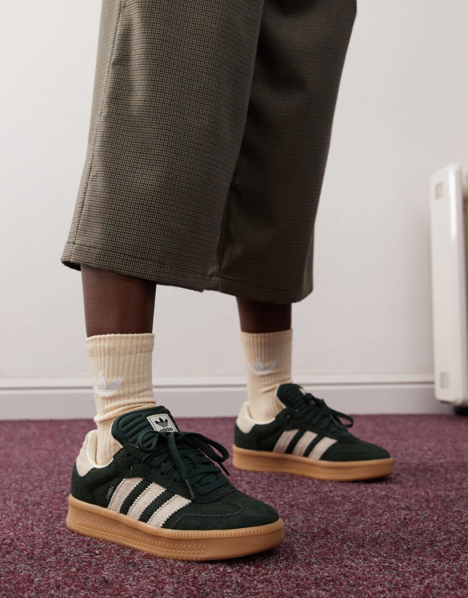 adidas Originals Samba XLG trainers in dark green and white - ASOS Sample Sale EU Store