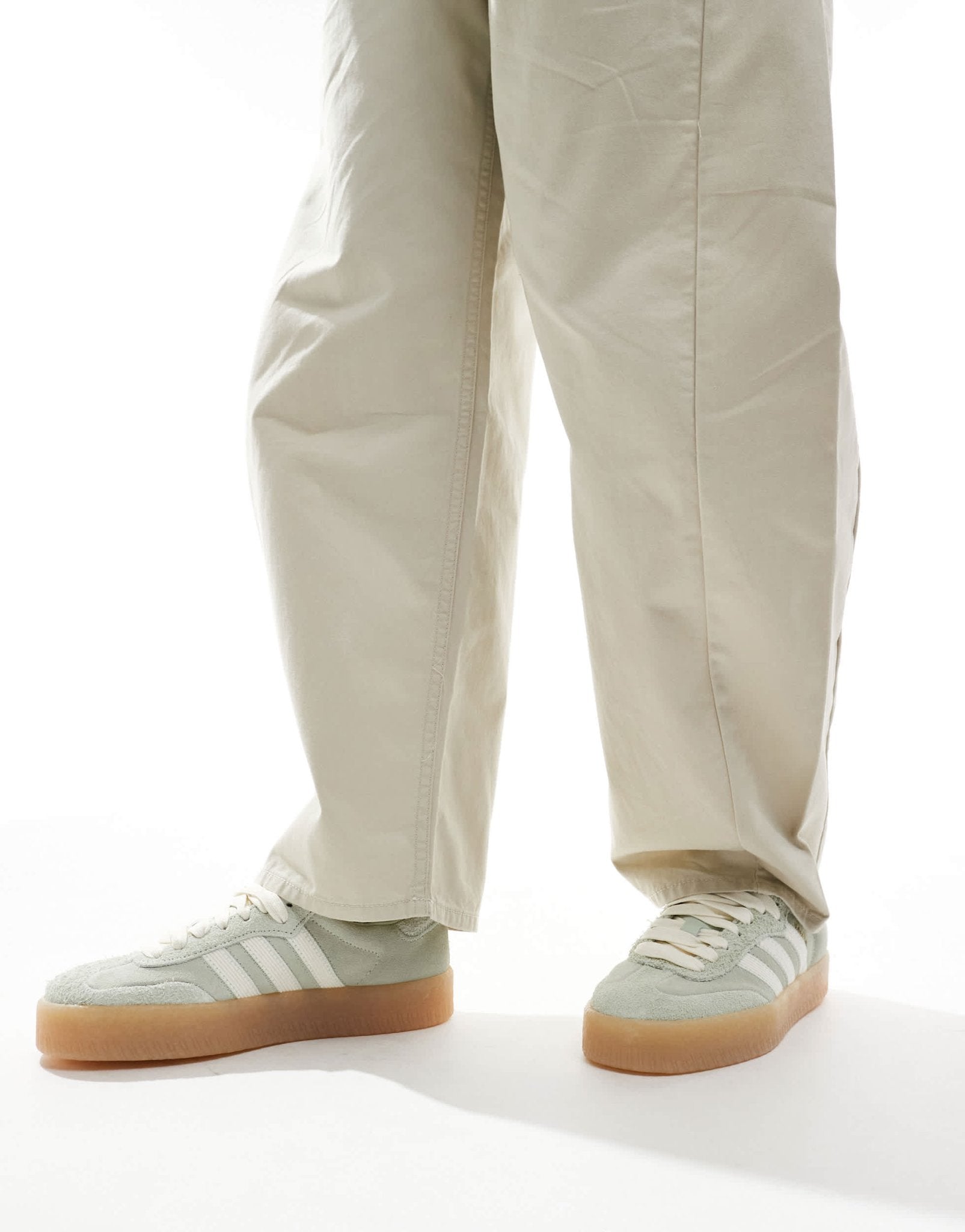 adidas Originals Sambae in green and off white - ASOS Sample Sale EU Store