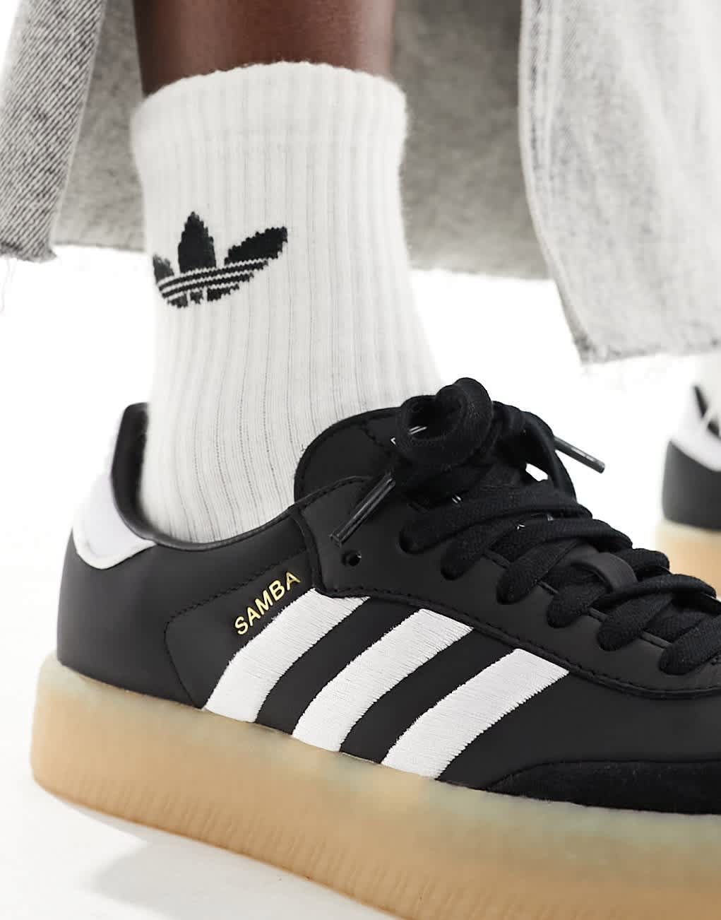 adidas Originals Sambae trainers in black and white - ASOS Sample Sale EU Store