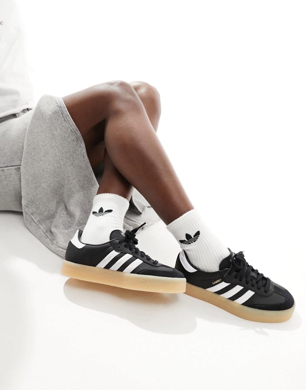 adidas Originals Sambae trainers in black and white - ASOS Sample Sale EU Store