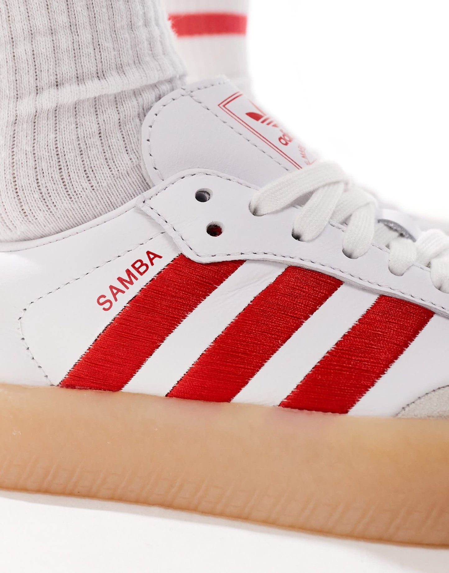 adidas Originals Sambae trainers in white and red - ASOS Sample Sale EU Store