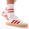 adidas Originals Sambae trainers in white and red