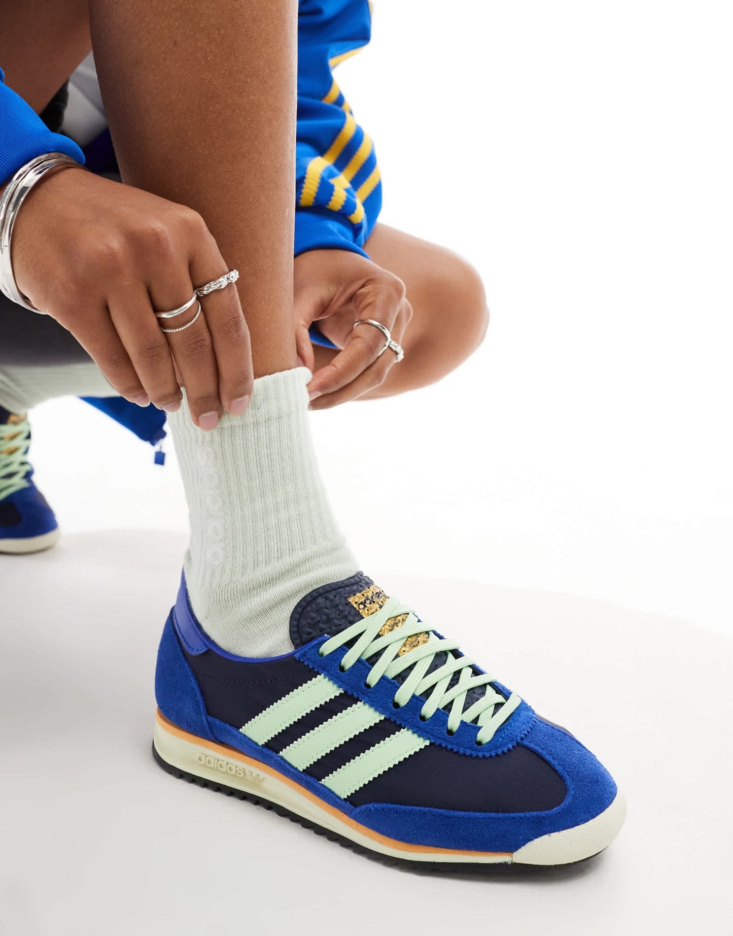 adidas Originals SL 72 OG trainers in blue and green - ASOS Sample Sale EU Store