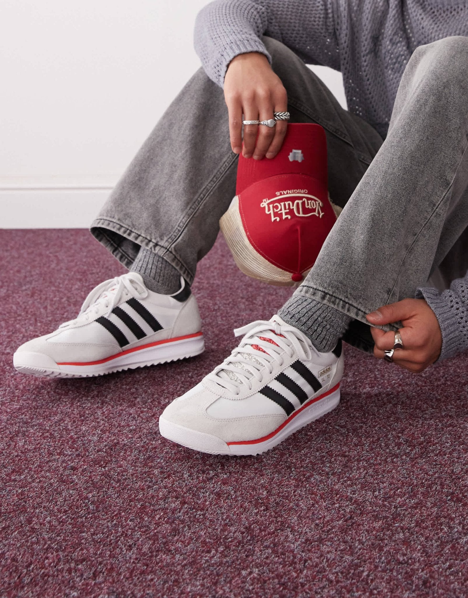 adidas Originals SL 72 RS trainers in white and black - ASOS Sample Sale EU Store