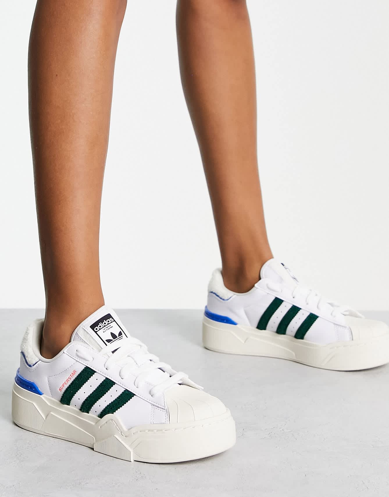 adidas Originals Superstar Bonega 2B trainers in white and green - ASOS Sample Sale EU Store