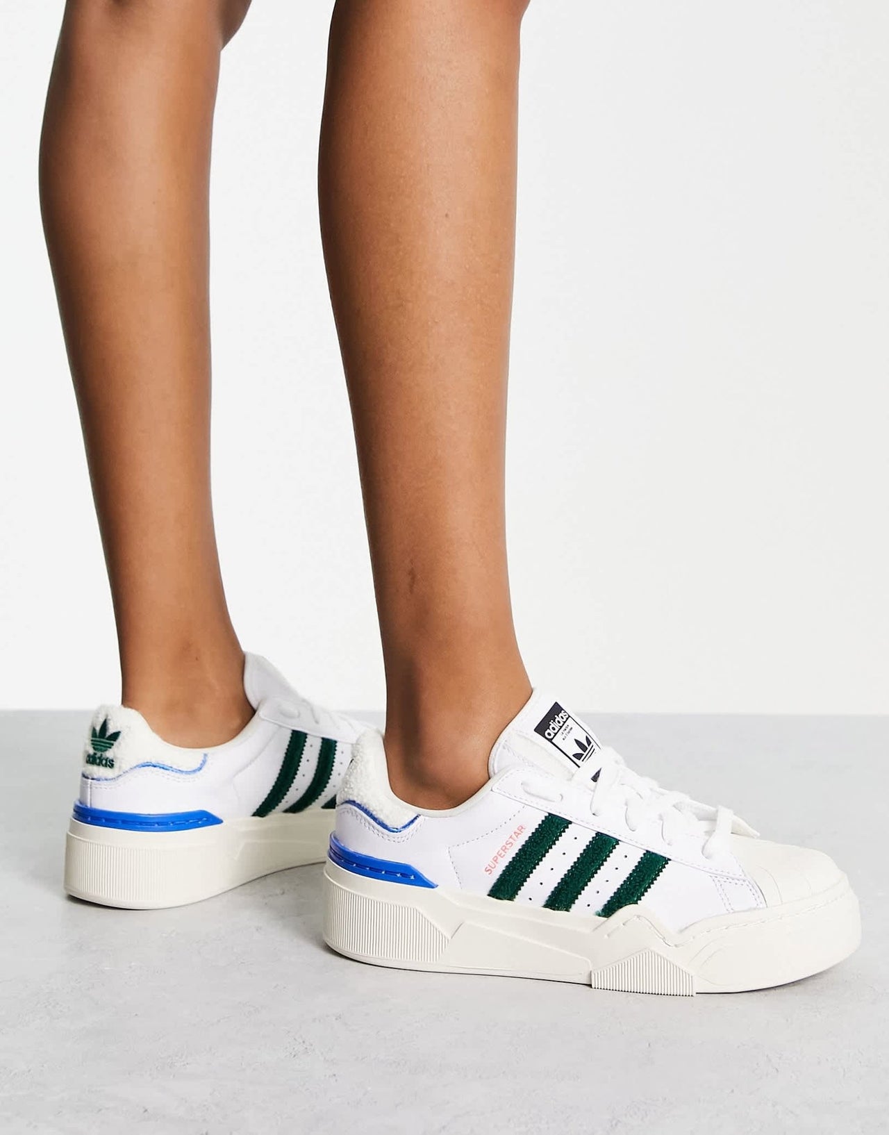 adidas Originals Superstar Bonega 2B trainers in white and green - ASOS Sample Sale EU Store