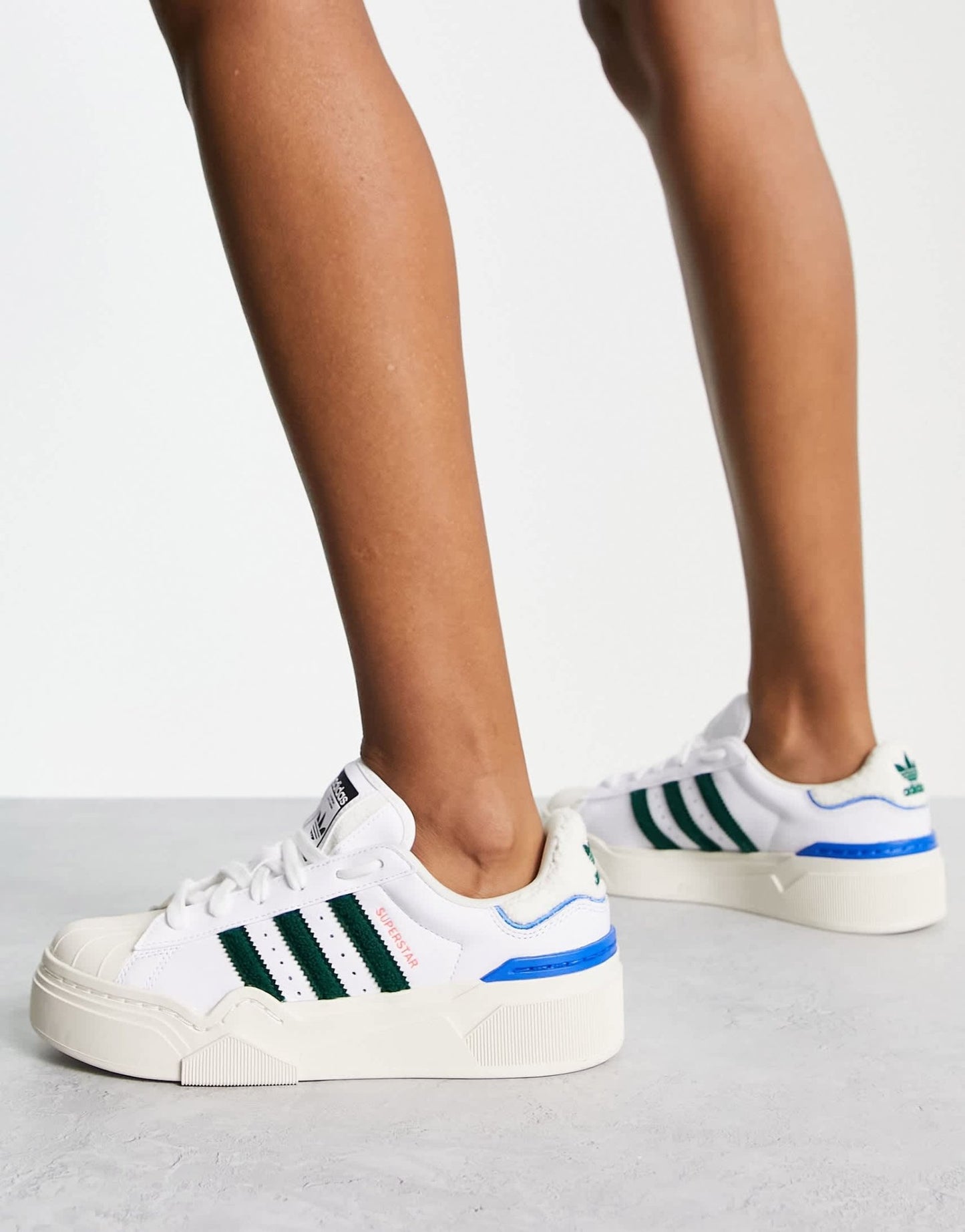 adidas Originals Superstar Bonega 2B trainers in white and green - ASOS Sample Sale EU Store
