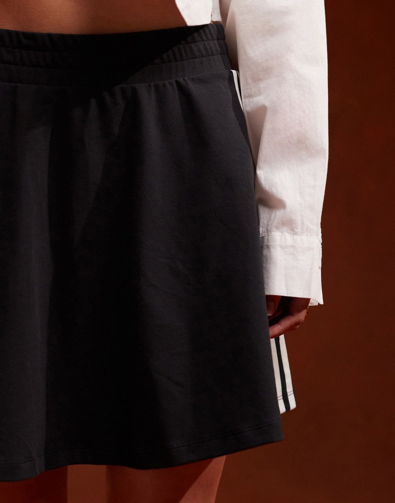 adidas Originals three stripe mini skirt in black - ASOS Sample Sale EU Store