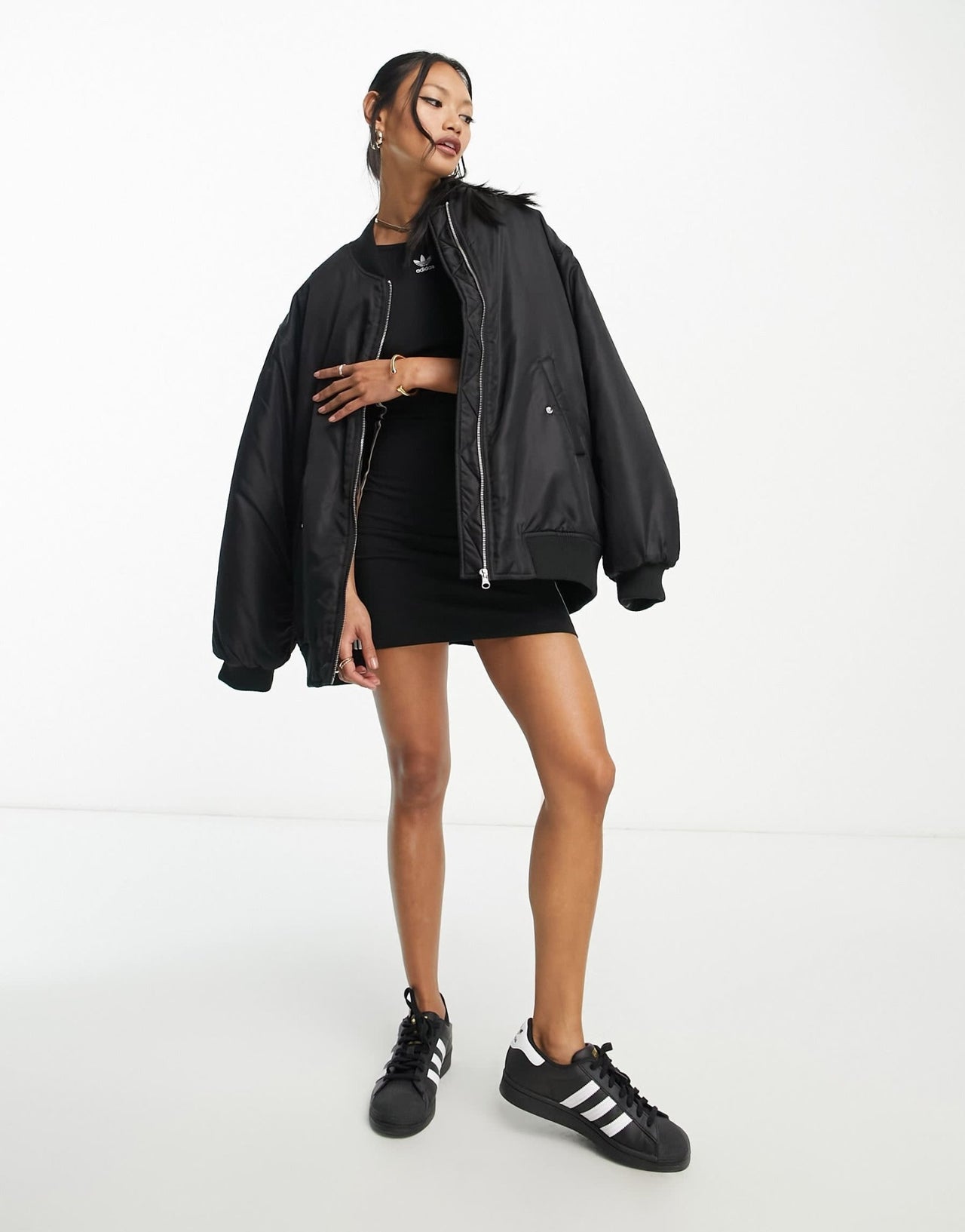 adidas Originals three stripe tank mini dress in black - ASOS Sample Sale EU Store