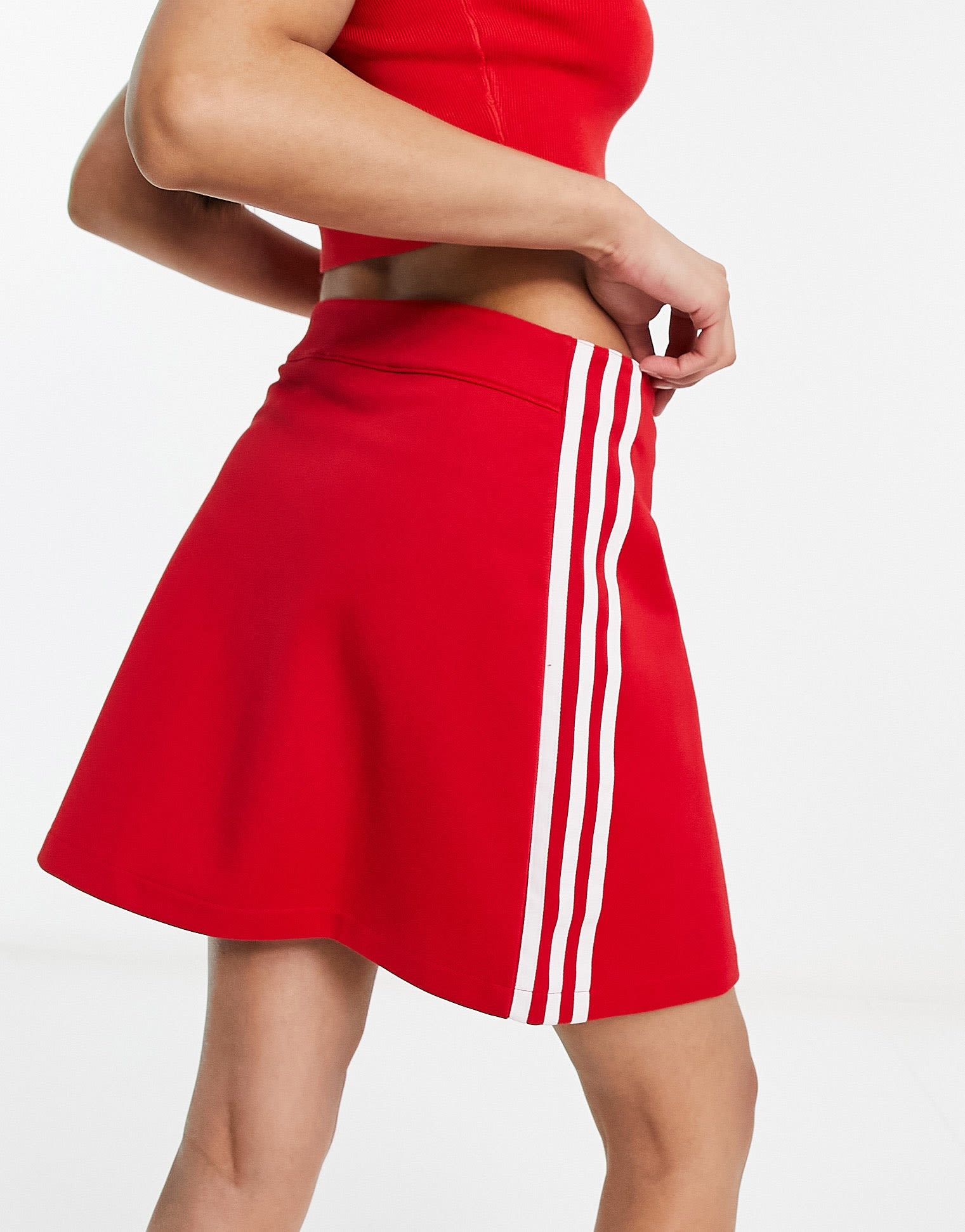 adidas Originals three stripe wrap skirt in scarlet - ASOS Sample Sale EU Store