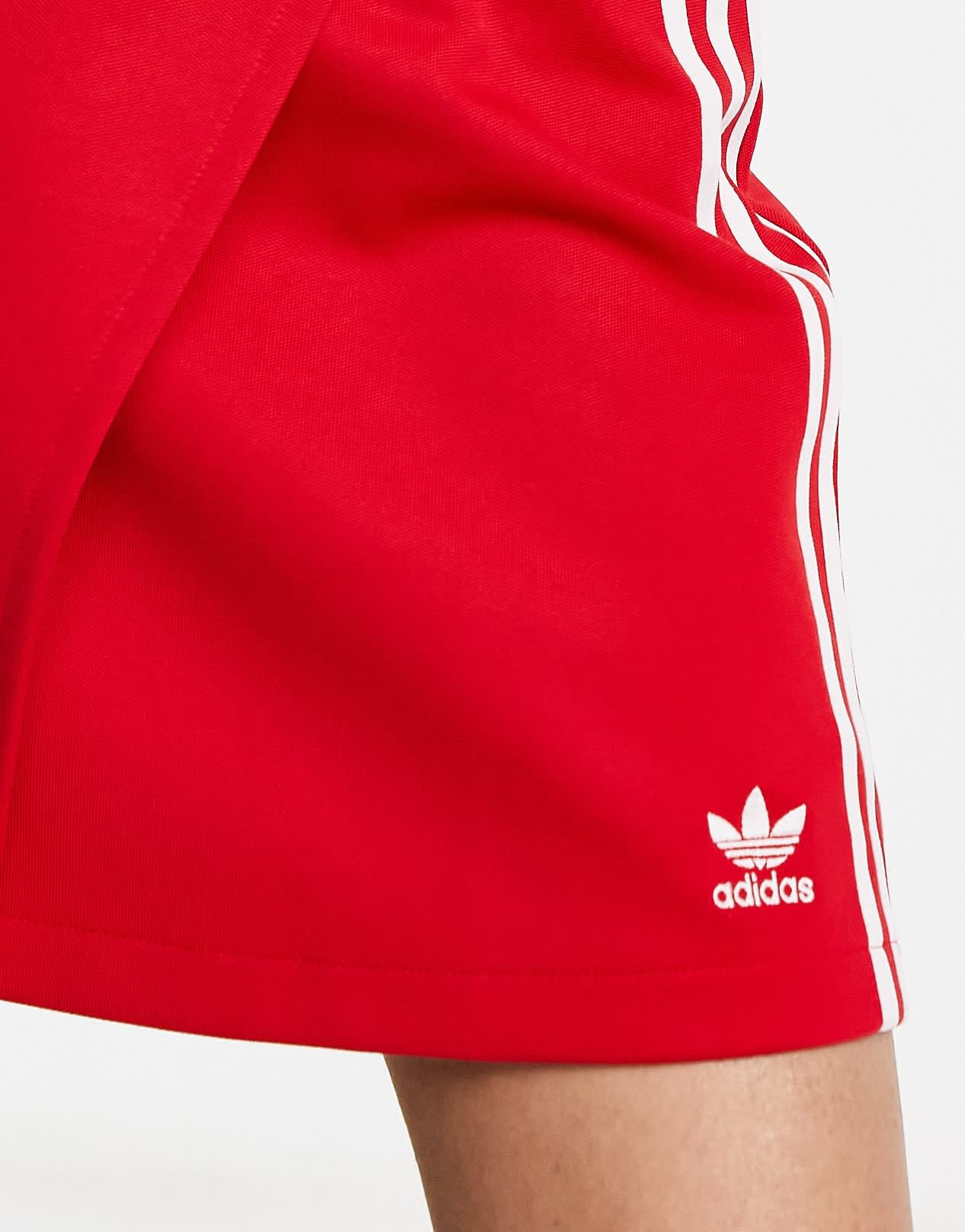 adidas Originals three stripe wrap skirt in scarlet - ASOS Sample Sale EU Store