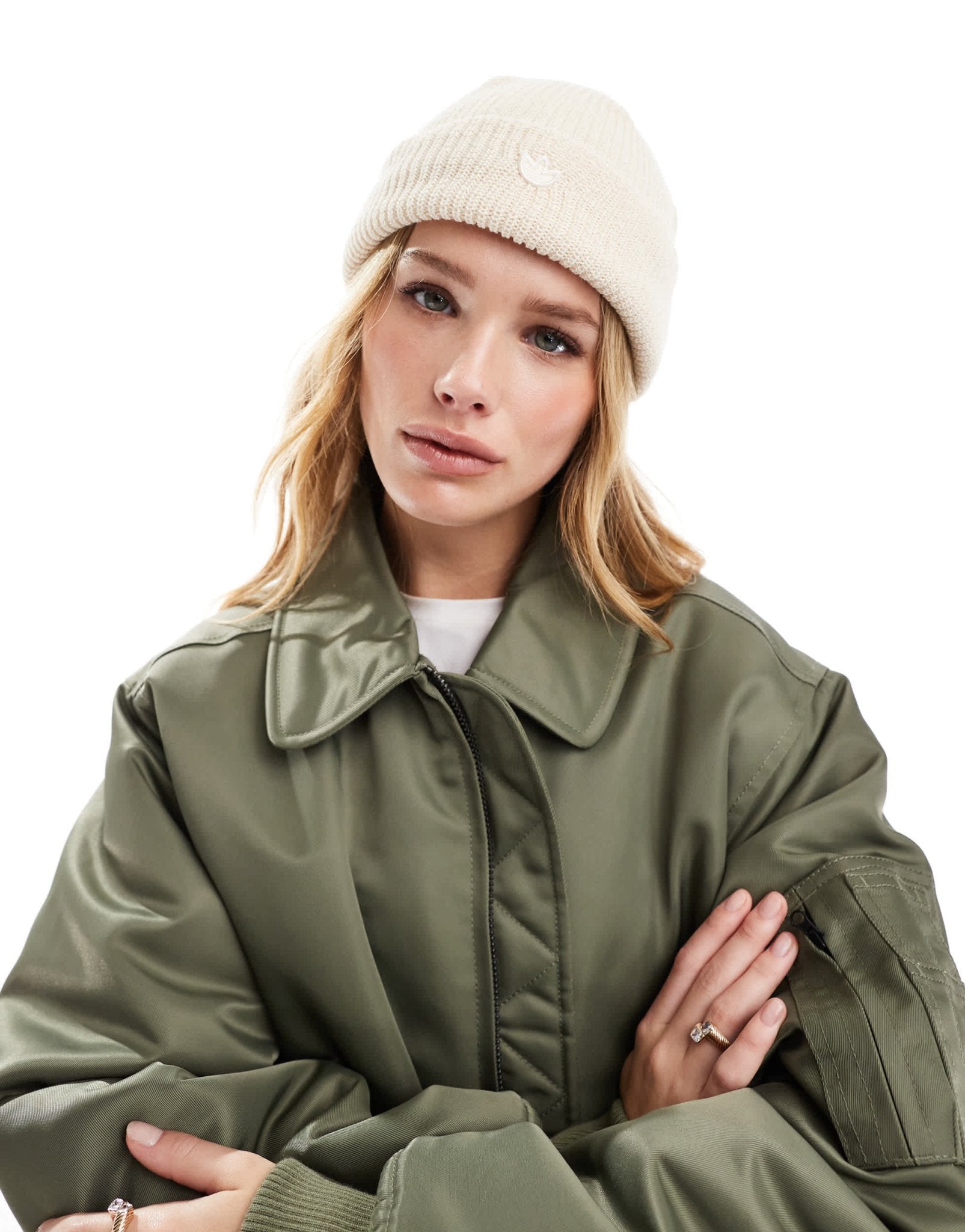 adidas Originals trefoil fisherman beanie in off white - ASOS Sample Sale EU Store
