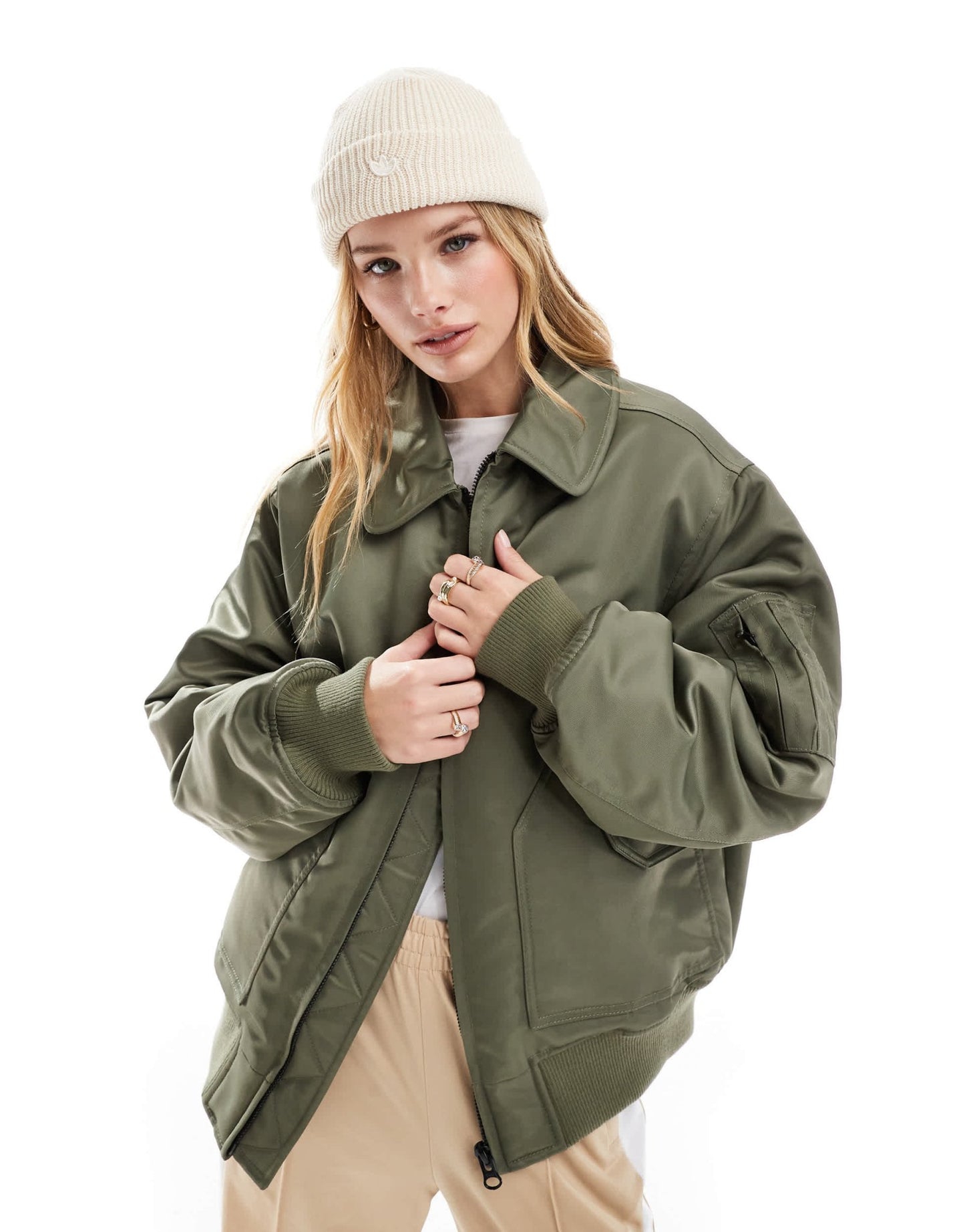 adidas Originals trefoil fisherman beanie in off white - ASOS Sample Sale EU Store