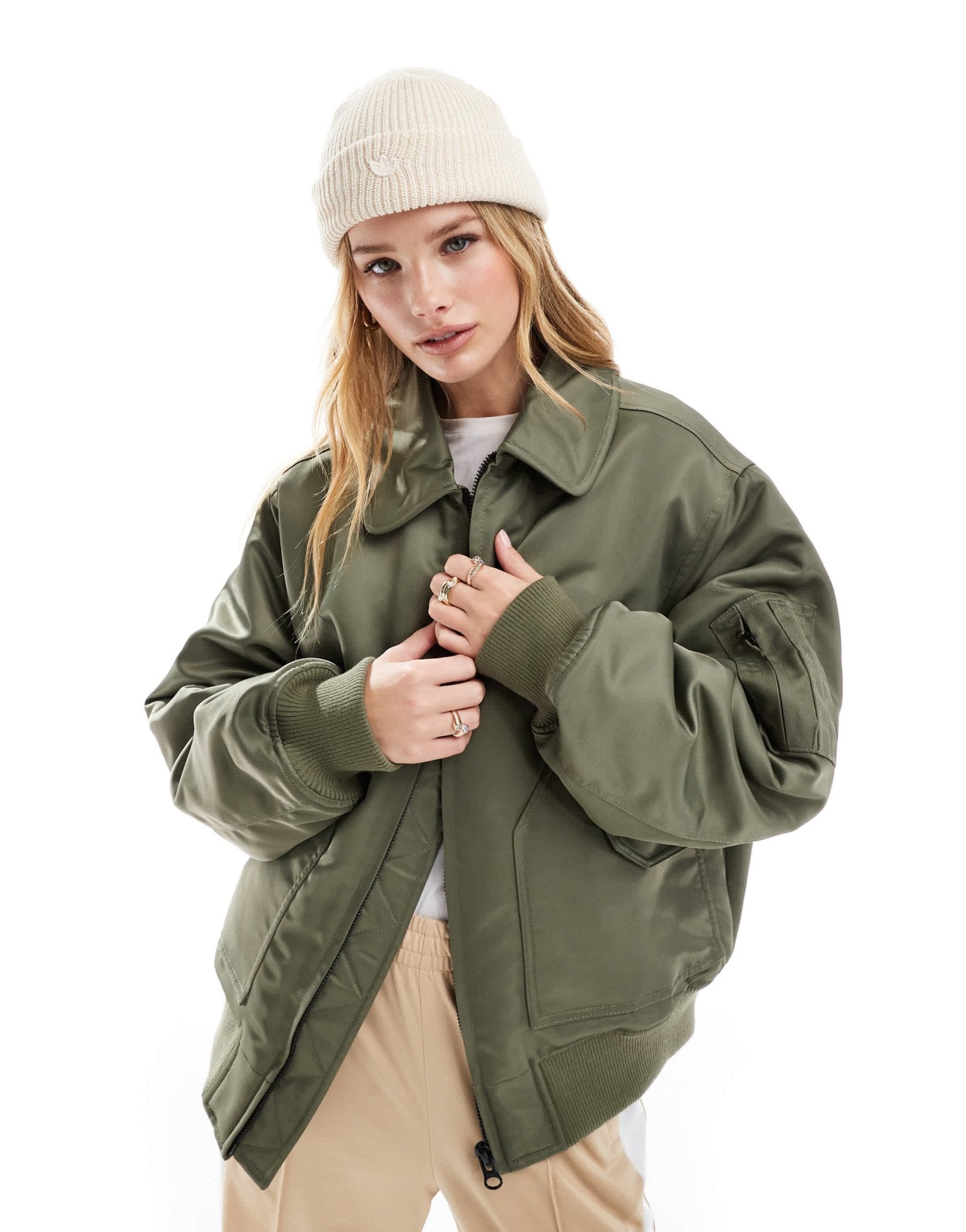 adidas Originals trefoil fisherman beanie in off white - ASOS Sample Sale EU Store