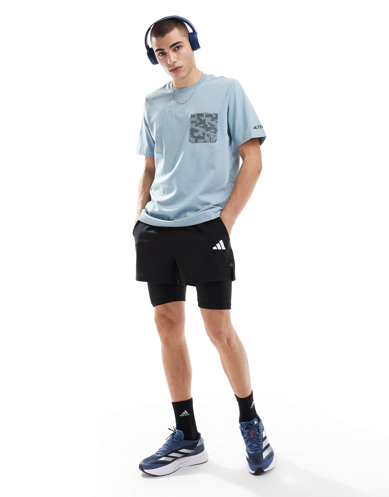 adidas Outdoor Terrex t-shirt with patch pocket in grey - ASOS Sample Sale EU Store