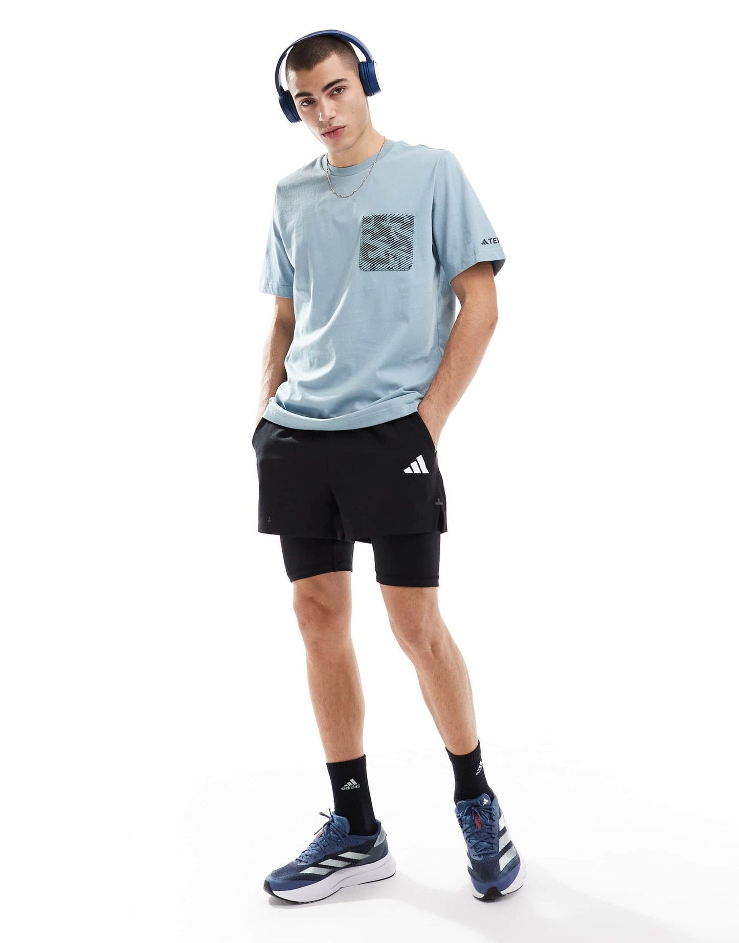 adidas Outdoor Terrex t-shirt with patch pocket in grey - ASOS Sample Sale EU Store
