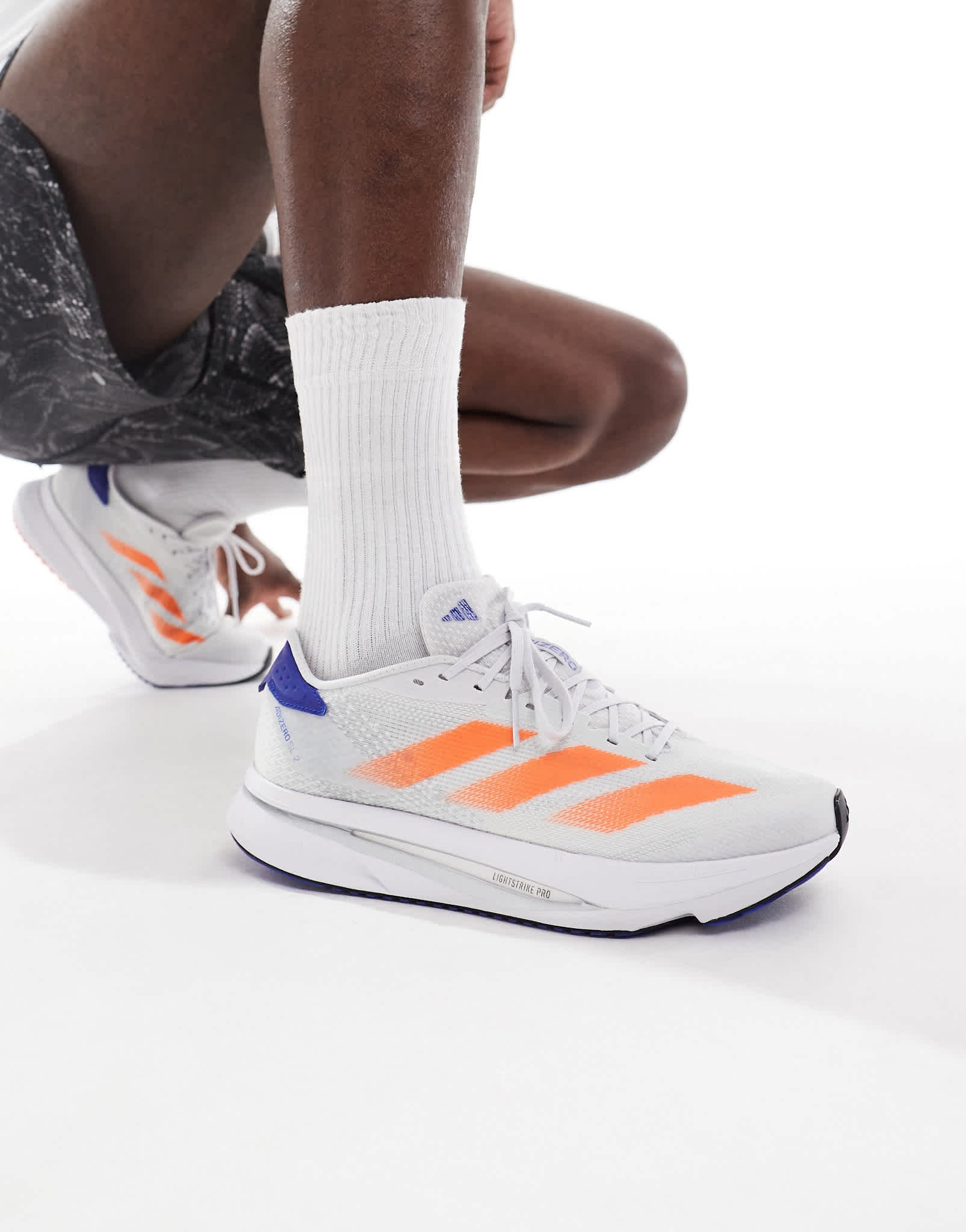 adidas Running Adizero SL2 trainers in grey orange and blue - ASOS Sample Sale EU Store