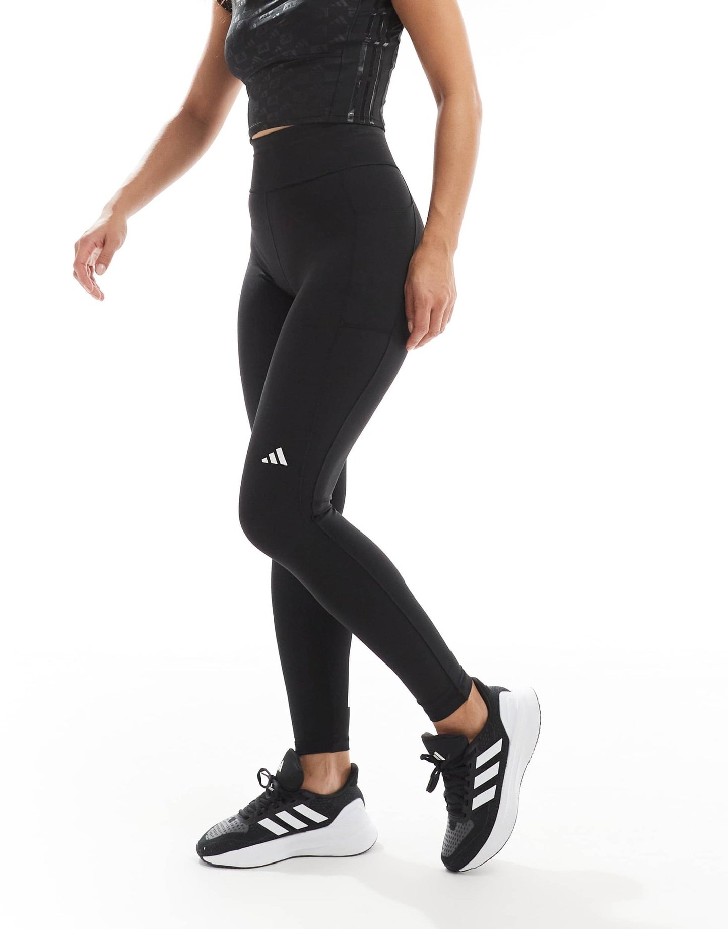 adidas Running Own The Run 7/8 leggings with phone pocket in black - ASOS Sample Sale EU Store