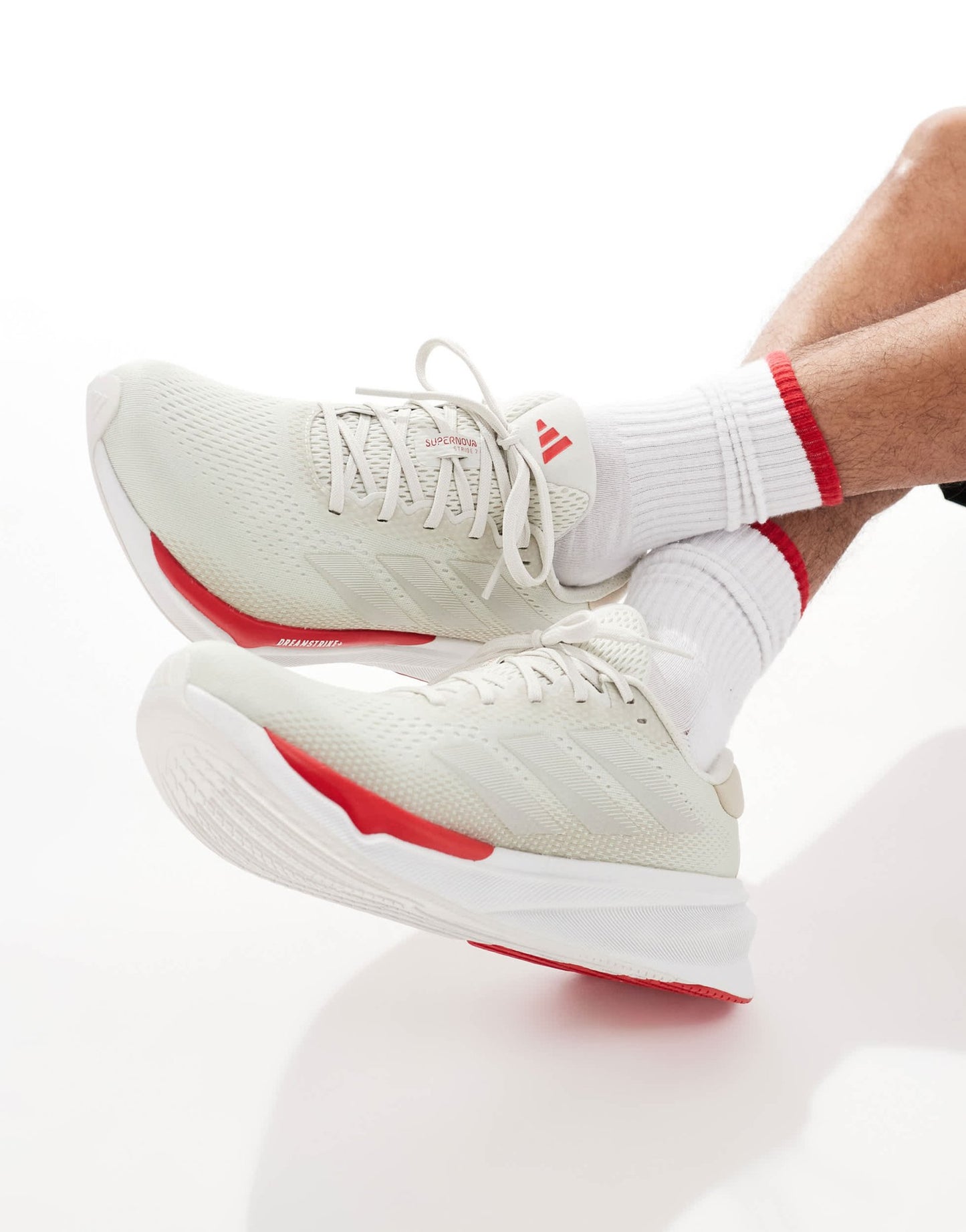 adidas Running Supernova Stride 2 in white and red - ASOS Sample Sale EU Store