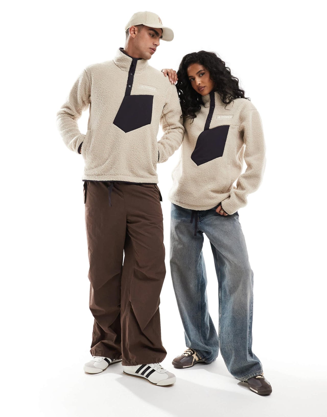 adidas Terrex unisex teddy fleece in beige - ASOS Sample Sale EU Store