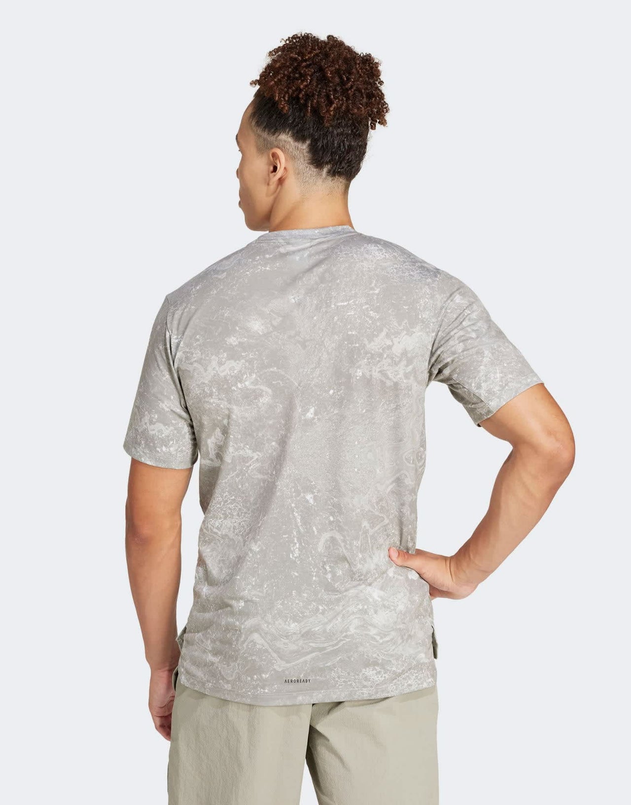 adidas Training Essentials t-shirt in grey print - ASOS Sample Sale EU Store