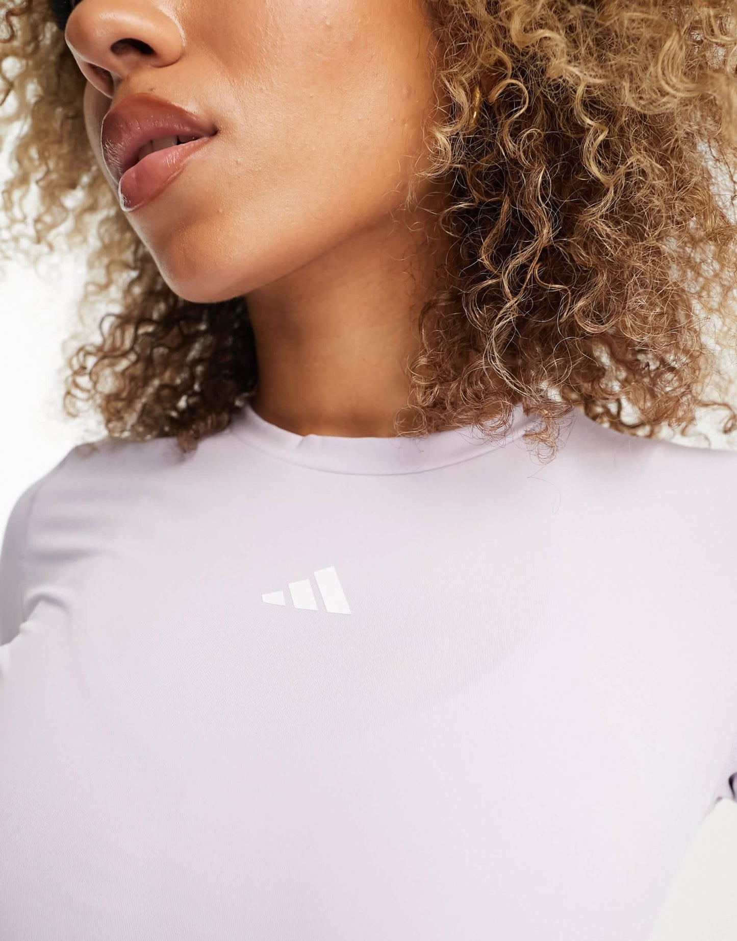 adidas Training Techfit t-shirt in lilac - ASOS Sample Sale EU Store