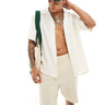 Chemise oversize ADPT à col revers en blanc