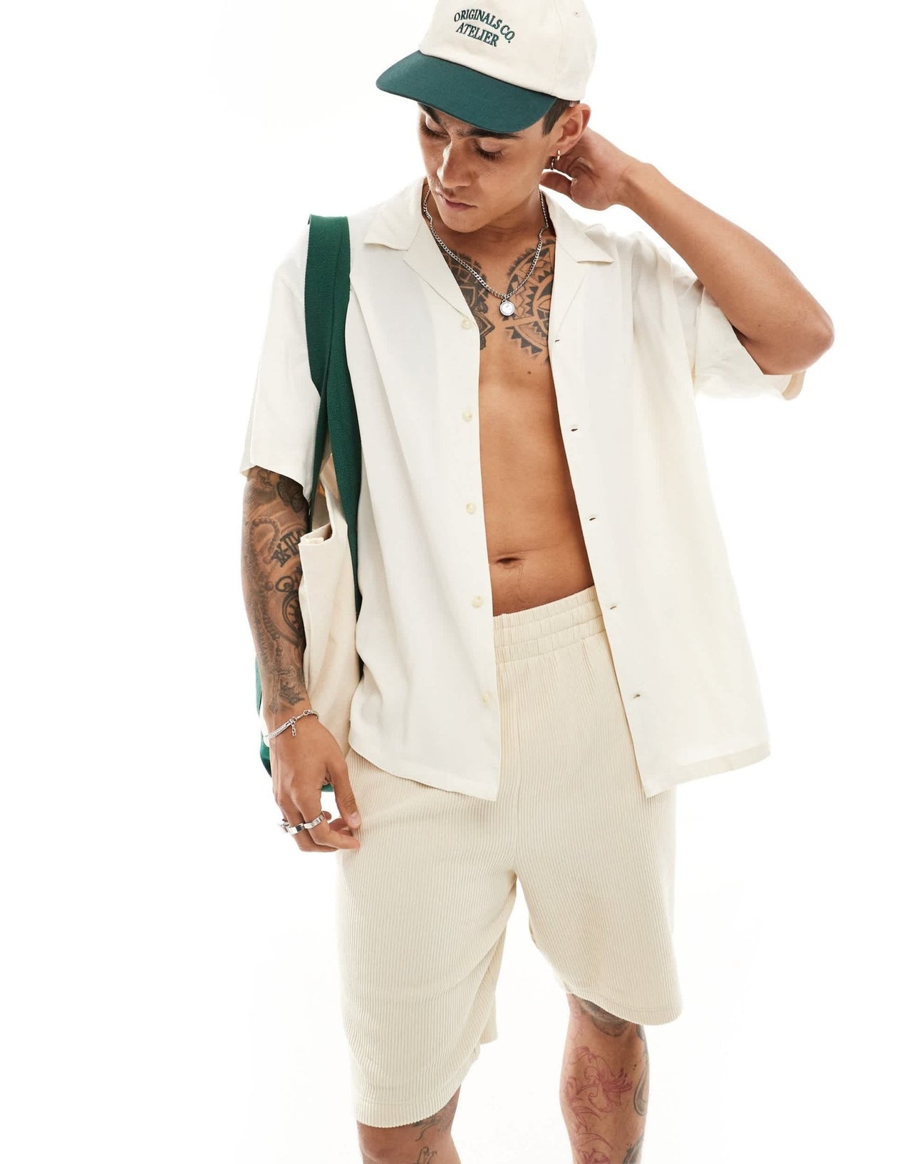 ADPT oversized revere collar shirt in white - ASOS Sample Sale EU Store