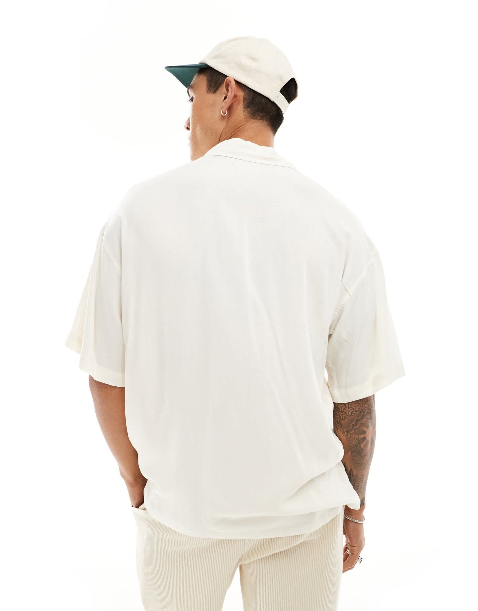 ADPT oversized revere collar shirt in white - ASOS Sample Sale EU Store