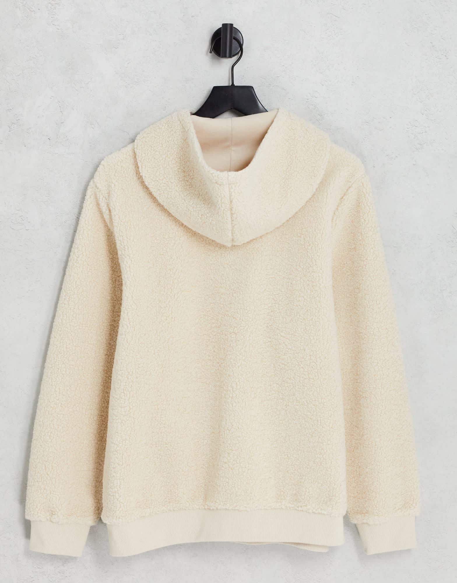 ADPT oversized teddy quarter zip hoodie in oatmeal - ASOS Sample Sale EU Store