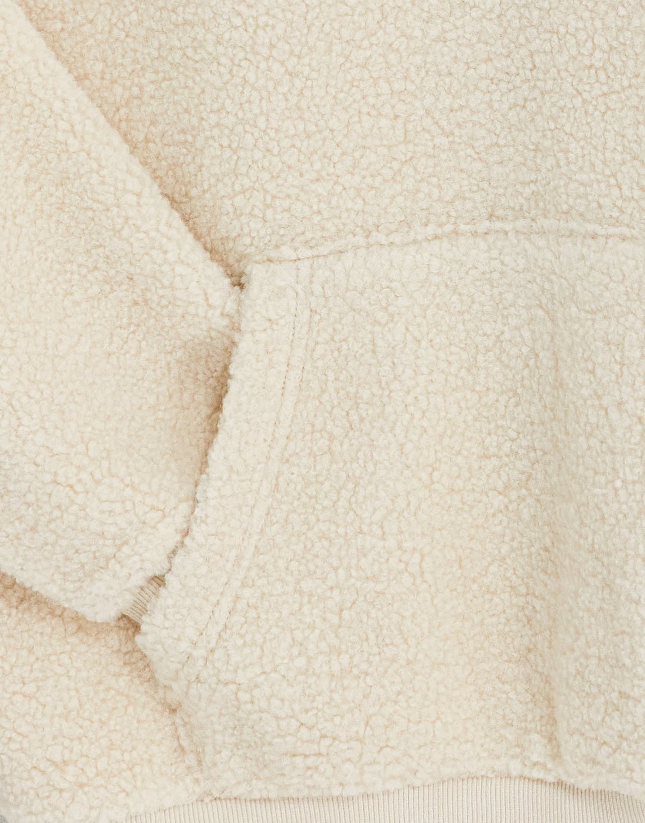 ADPT oversized teddy quarter zip hoodie in oatmeal - ASOS Sample Sale EU Store