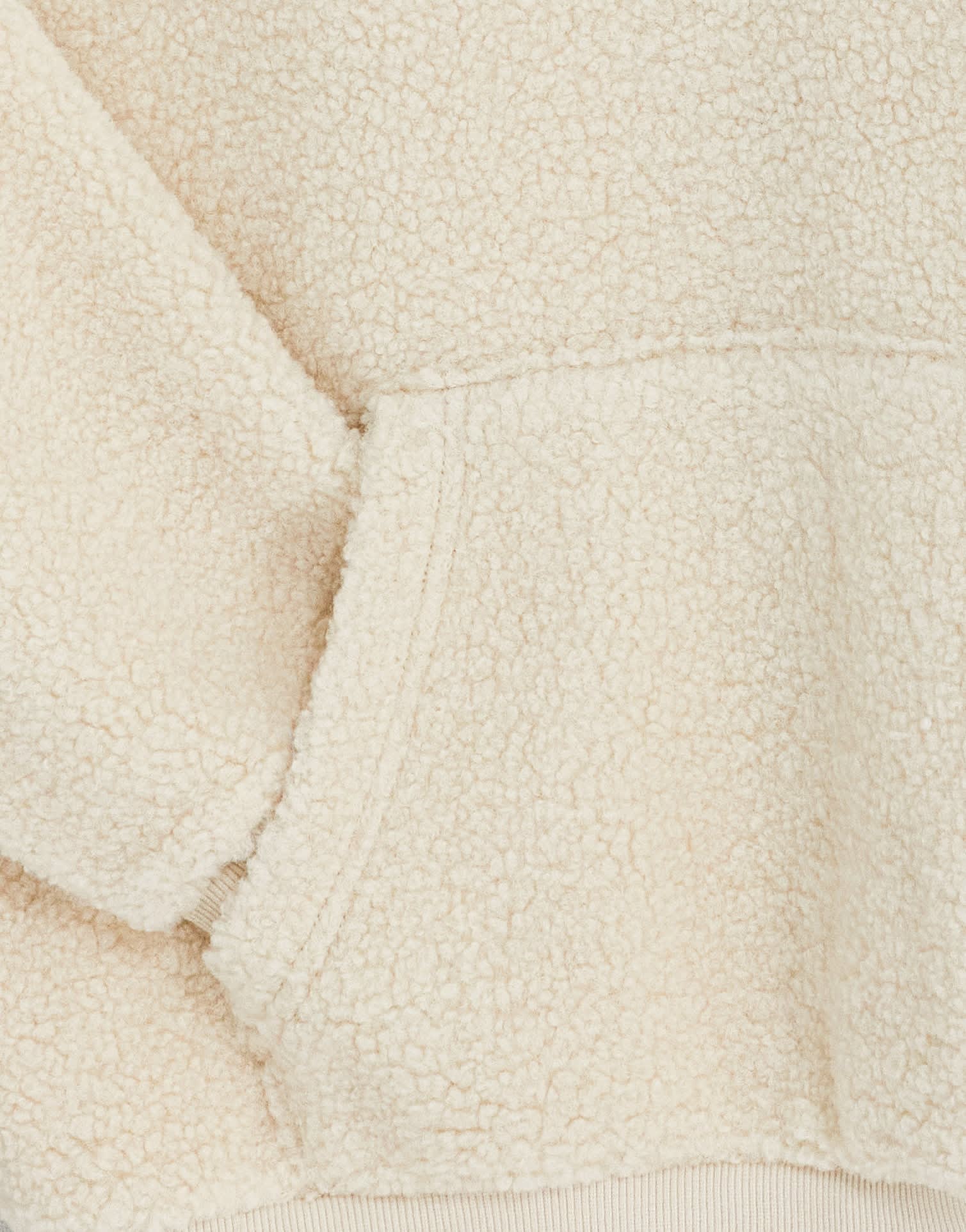 ADPT oversized teddy quarter zip hoodie in oatmeal - ASOS Sample Sale EU Store