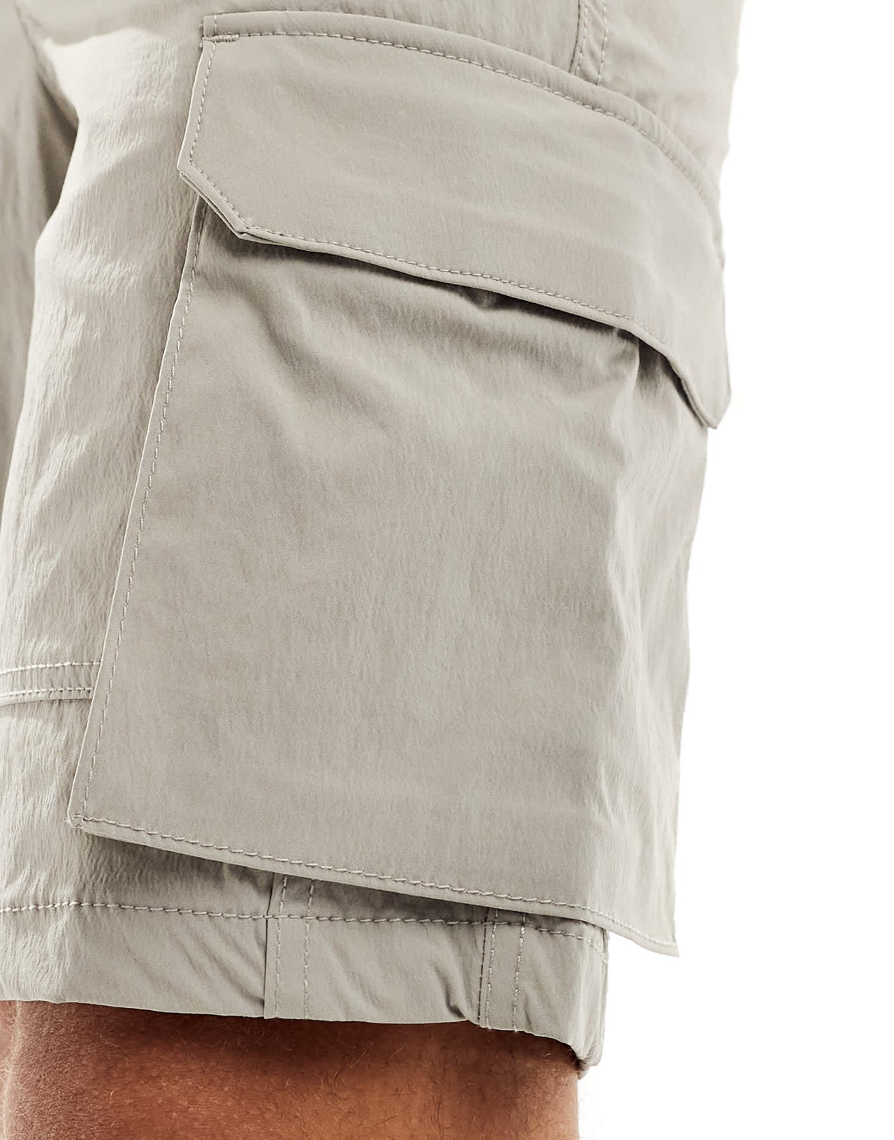 ADPT technical cargo short in light grey - ASOS Sample Sale EU Store