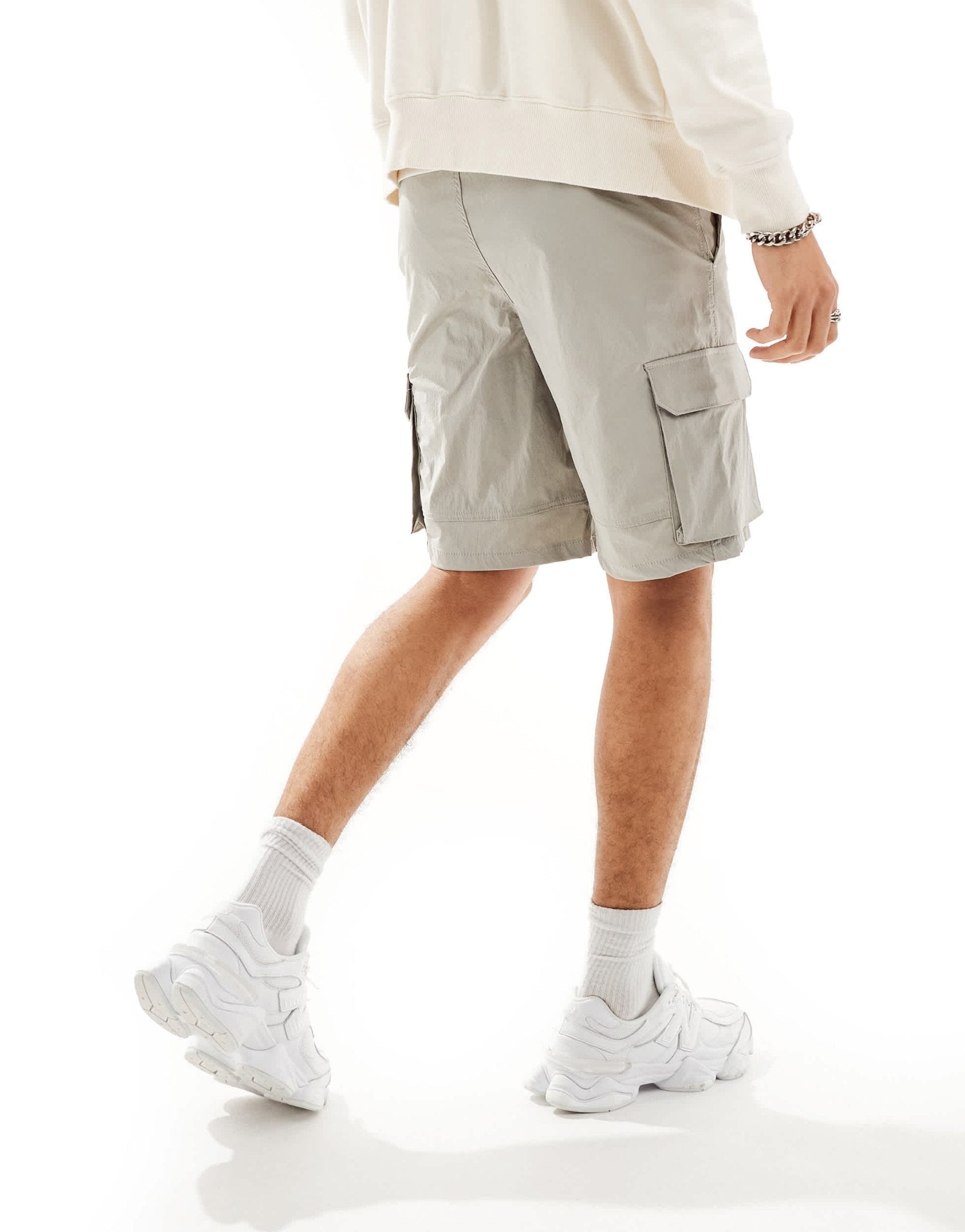 ADPT technical cargo short in light grey - ASOS Sample Sale EU Store