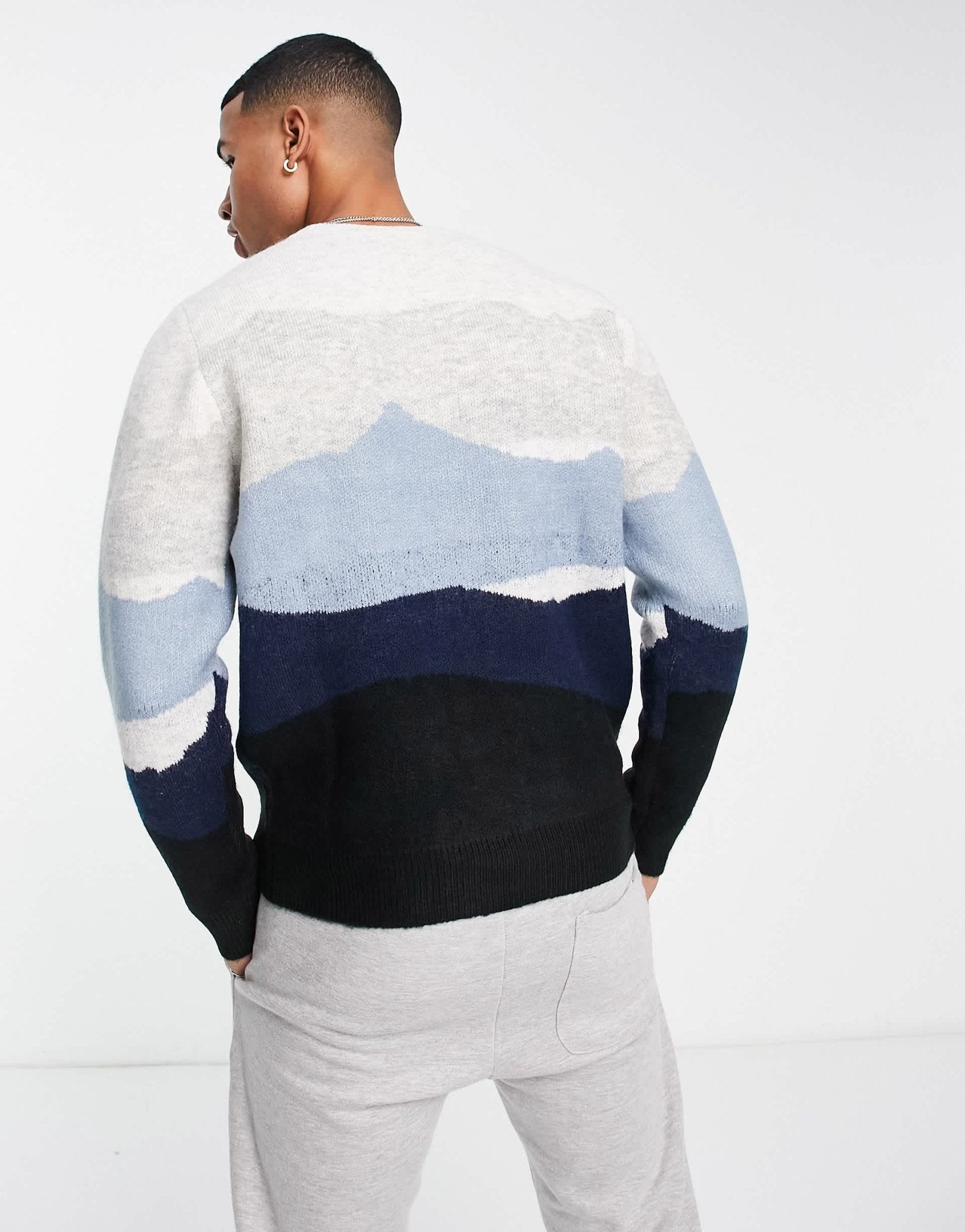 Aeropostale knitted mountain print jumper in grey - ASOS Sample Sale EU Store