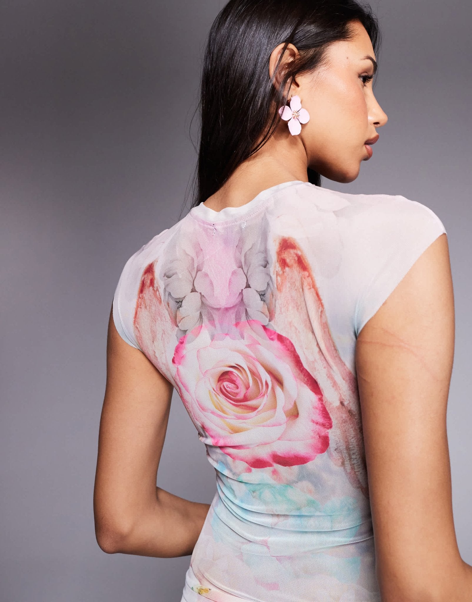 AFRM crew neck mesh top in ombre - ASOS Sample Sale EU Store
