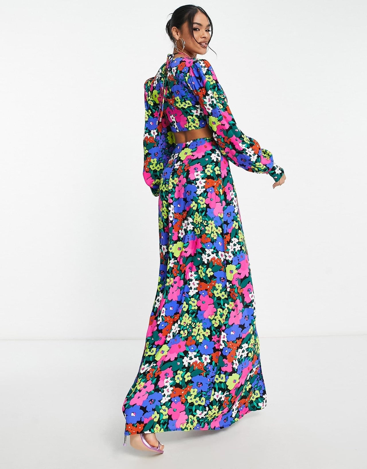 AFRM cut out printed woven dress in multi - ASOS Sample Sale EU Store