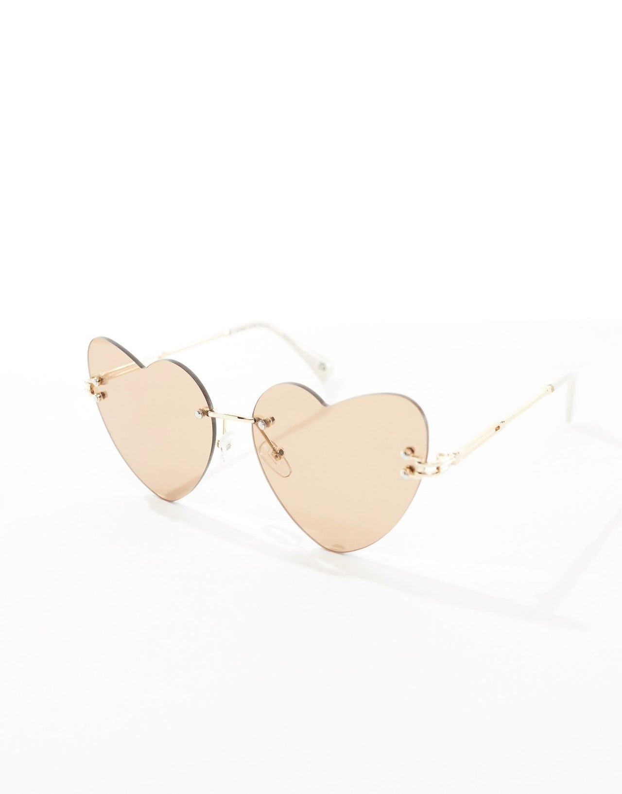 AIRE cosmic love heart sunglasses in tan - ASOS Sample Sale EU Store