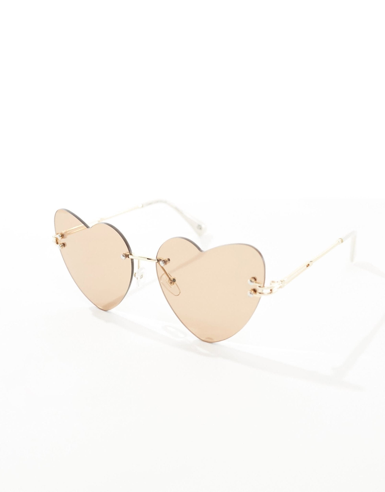AIRE cosmic love heart sunglasses in tan - ASOS Sample Sale EU Store
