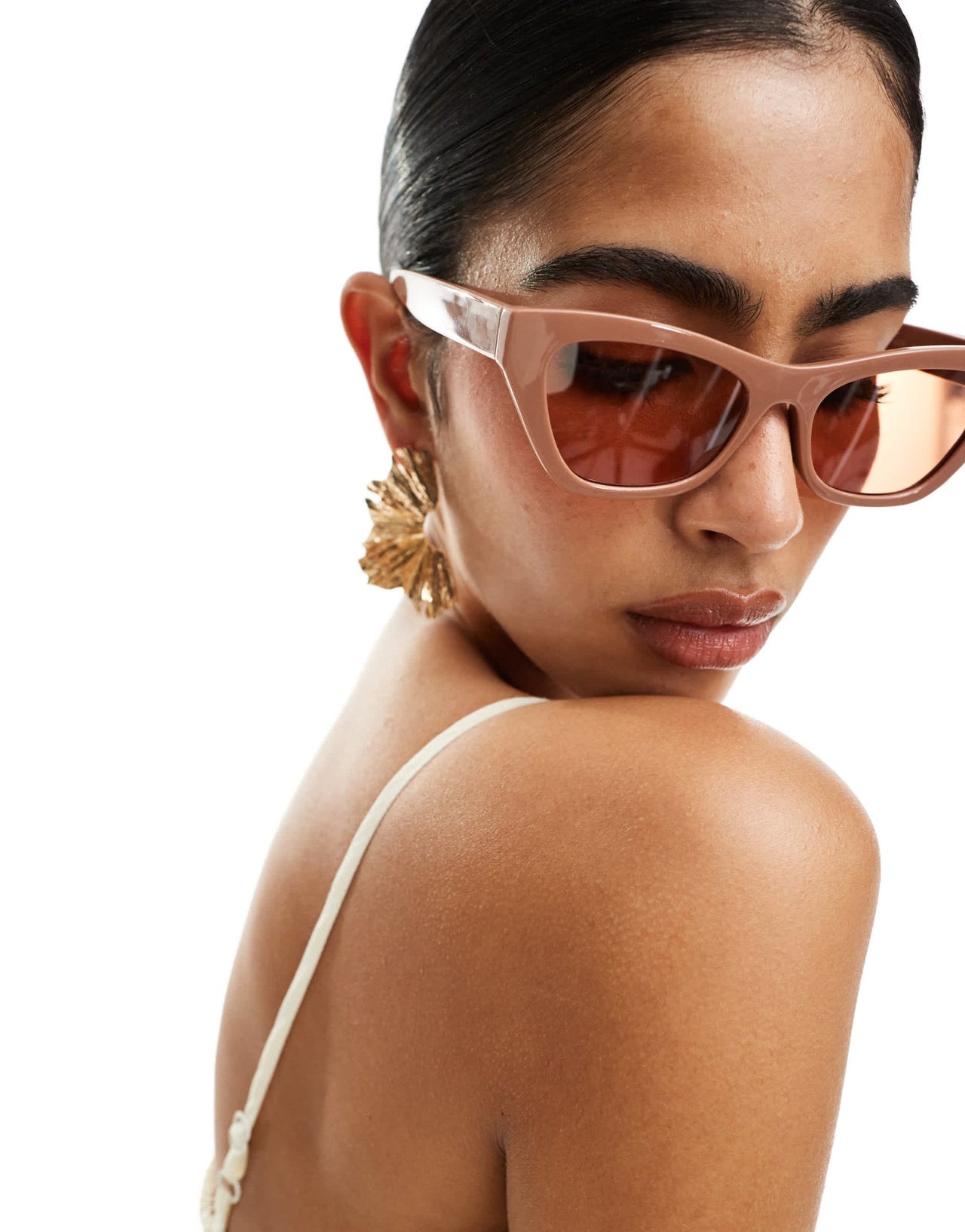 AJ Morgan cat eye sunglasses in beige - ASOS Sample Sale EU Store