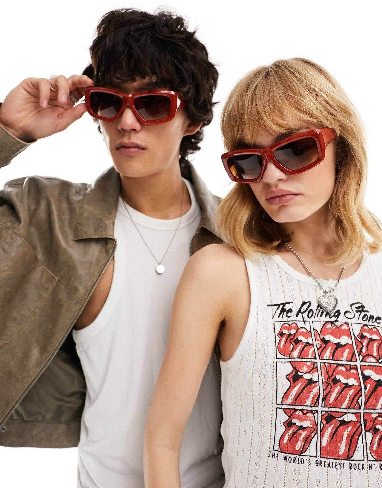 AJ Morgan chunky sunglasses in rust - ASOS Sample Sale EU Store