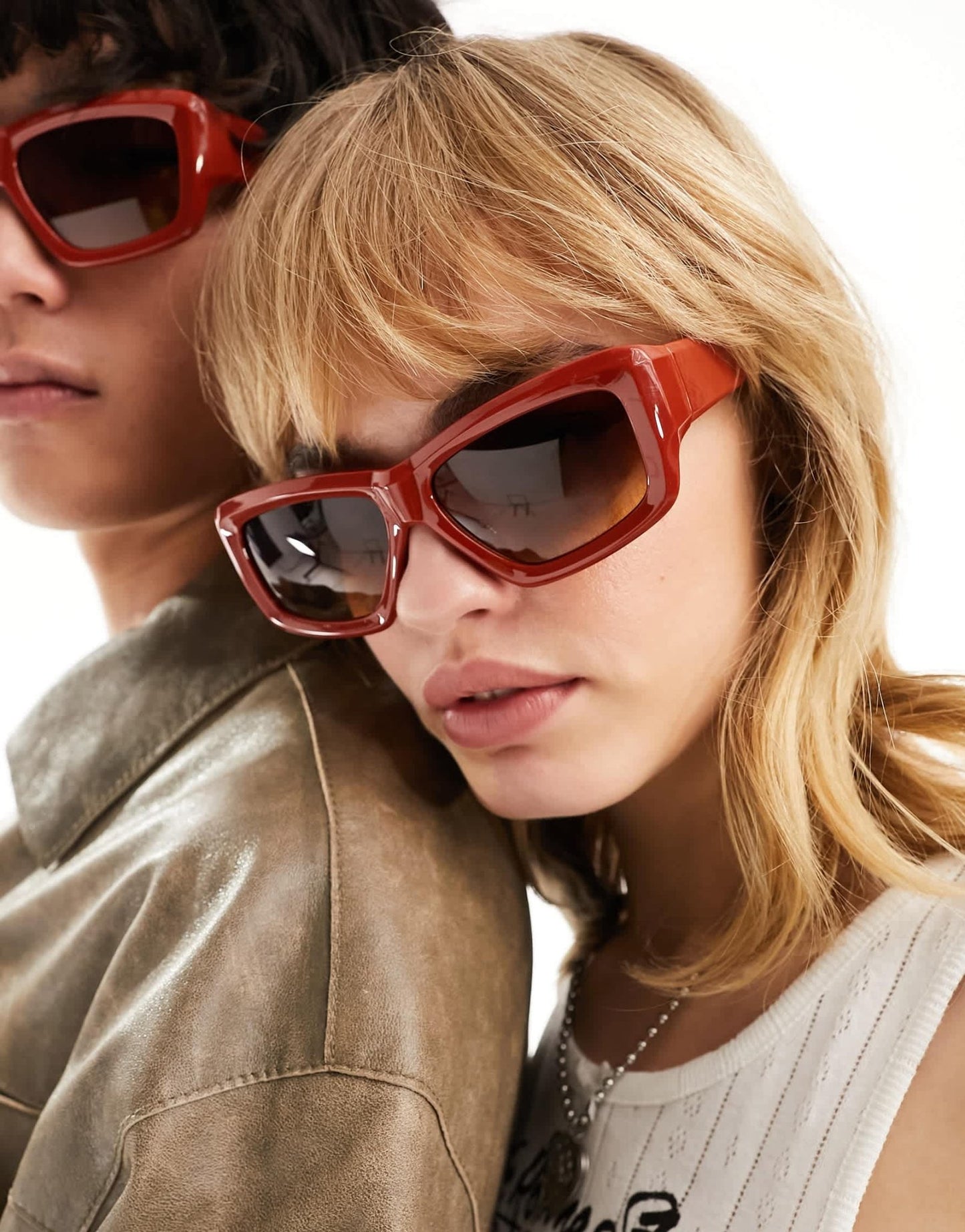 AJ Morgan chunky sunglasses in rust - ASOS Sample Sale EU Store