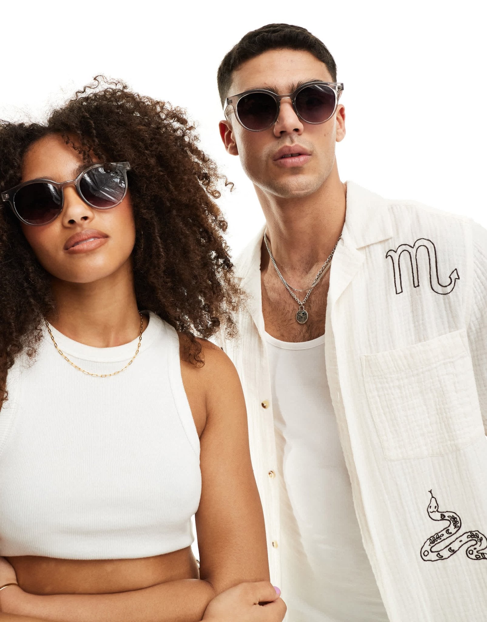 AJ Morgan low key round sunglasses in grey - ASOS Sample Sale EU Store