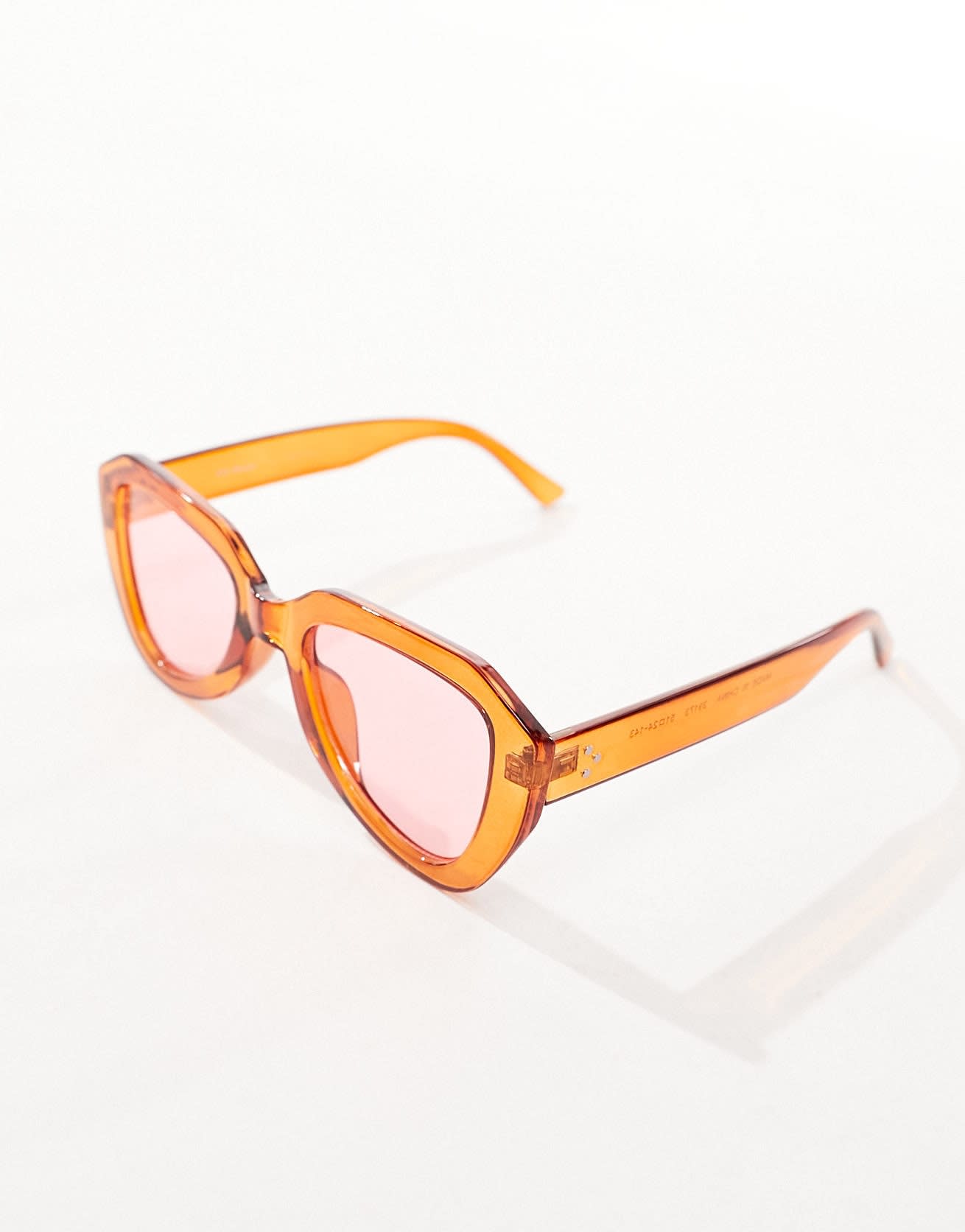 AJ Morgan oversized angular sunglasses in rust - ASOS Sample Sale EU Store