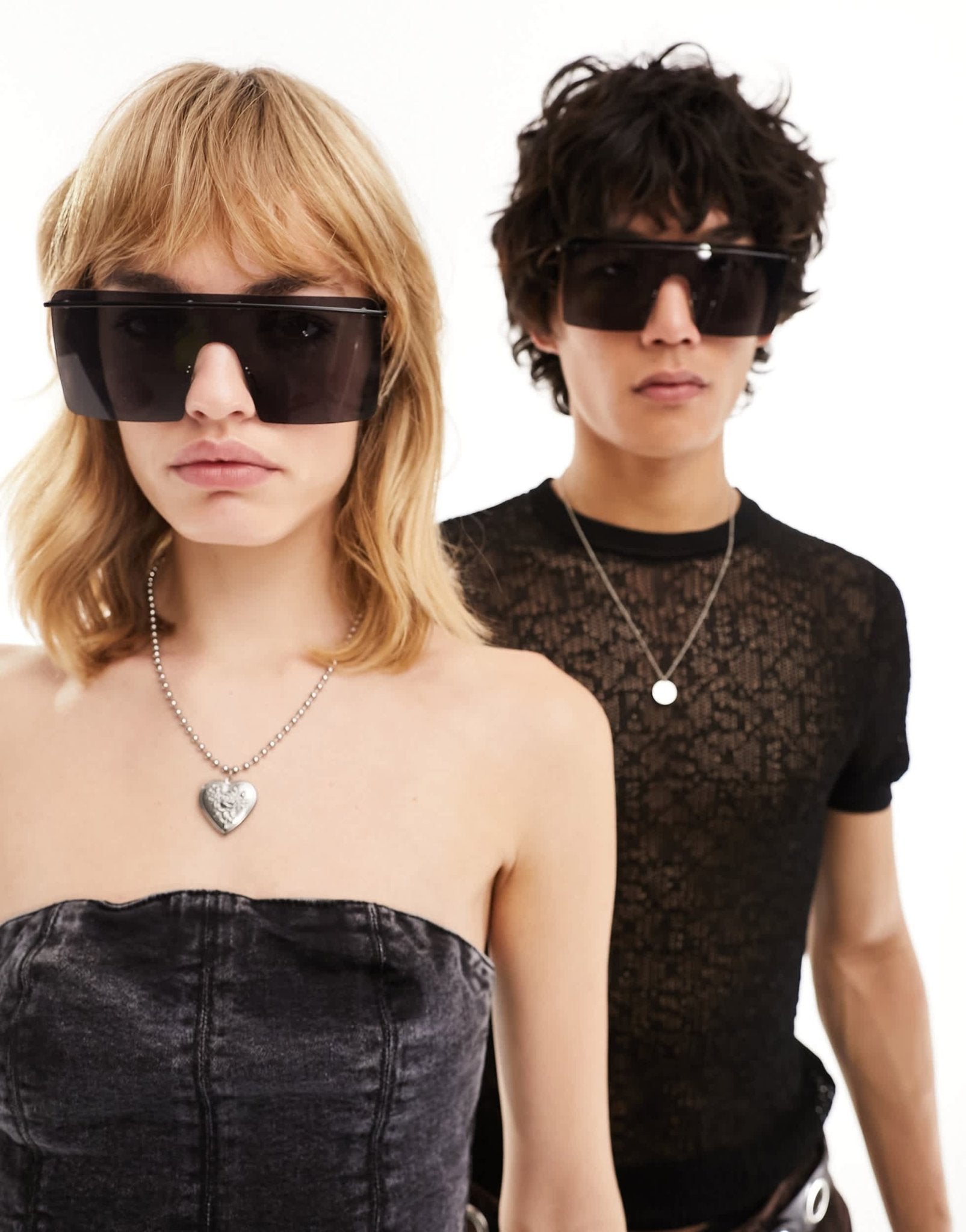 AJ Morgan shield festival sunglasses in black - BLACK - ASOS Sample Sale EU Store