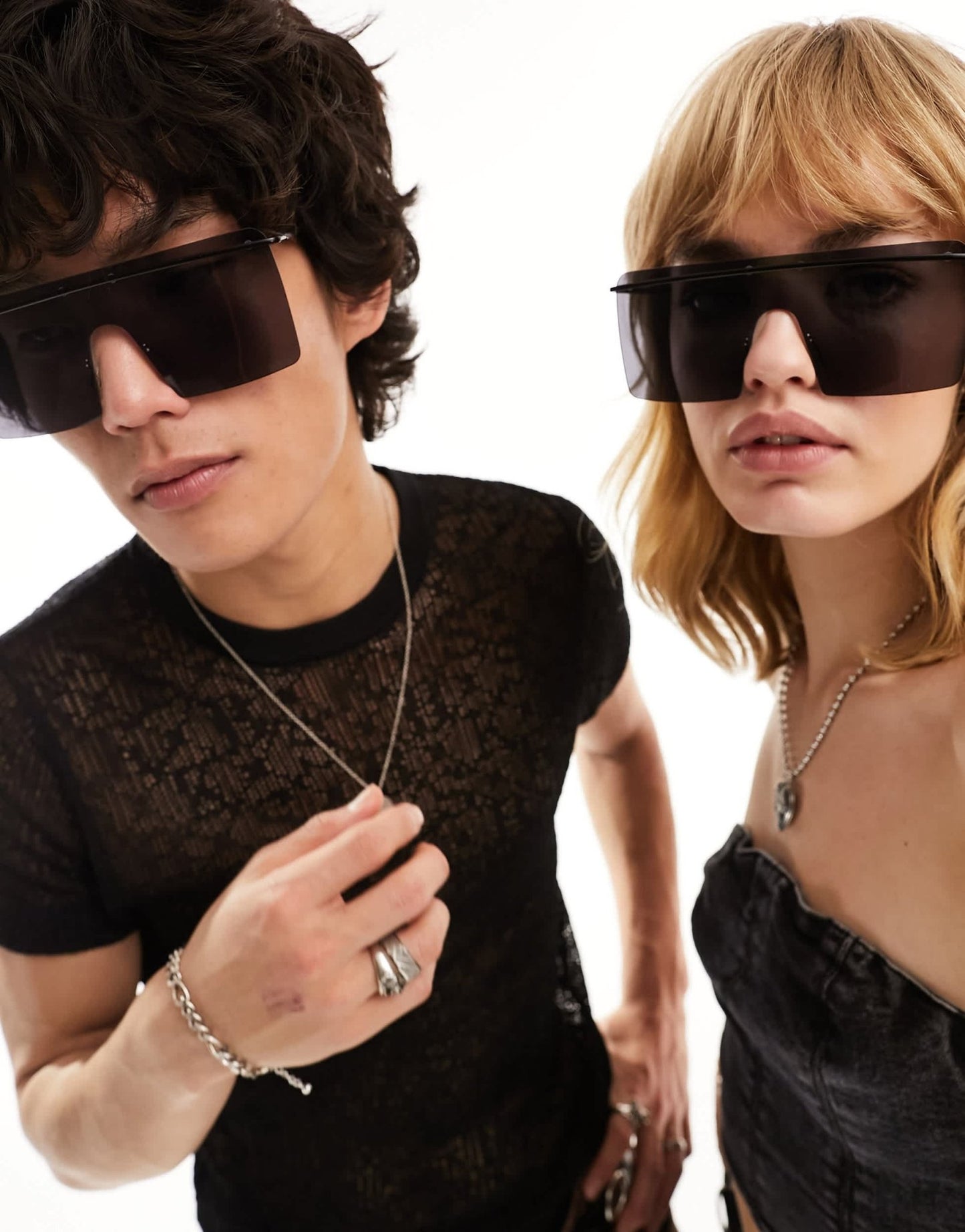 AJ Morgan shield festival sunglasses in black - BLACK - ASOS Sample Sale EU Store