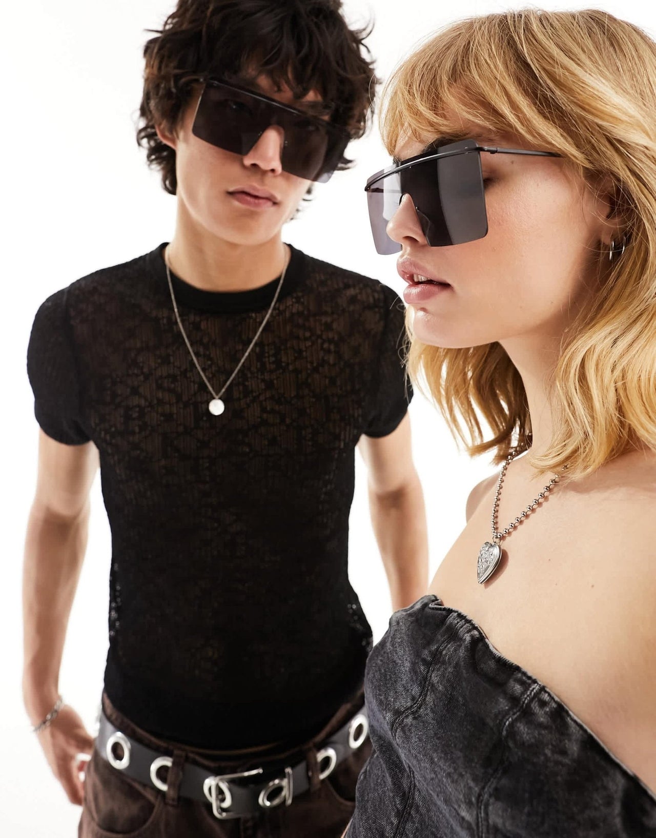 AJ Morgan shield festival sunglasses in black - BLACK - ASOS Sample Sale EU Store