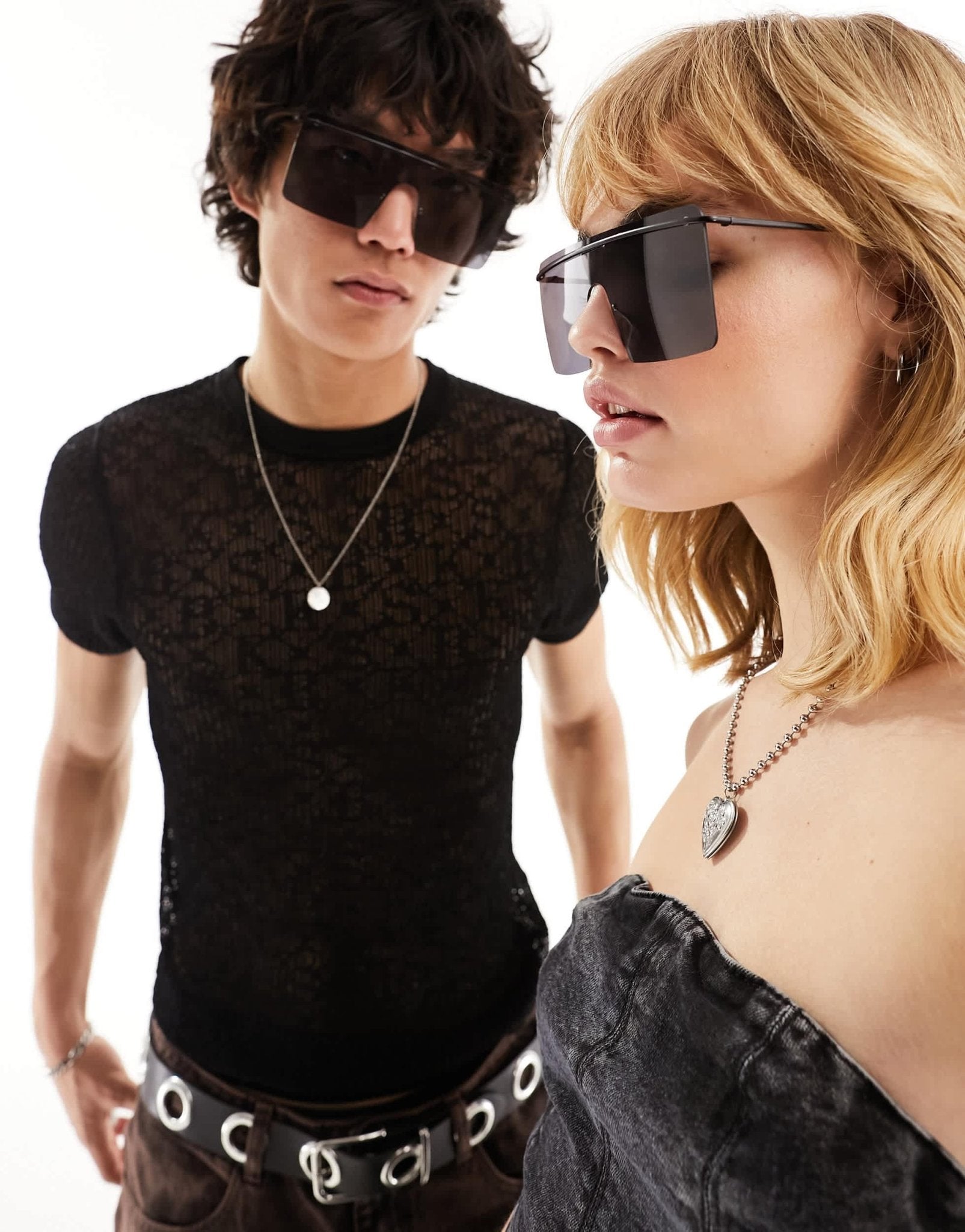 AJ Morgan shield festival sunglasses in black - BLACK - ASOS Sample Sale EU Store